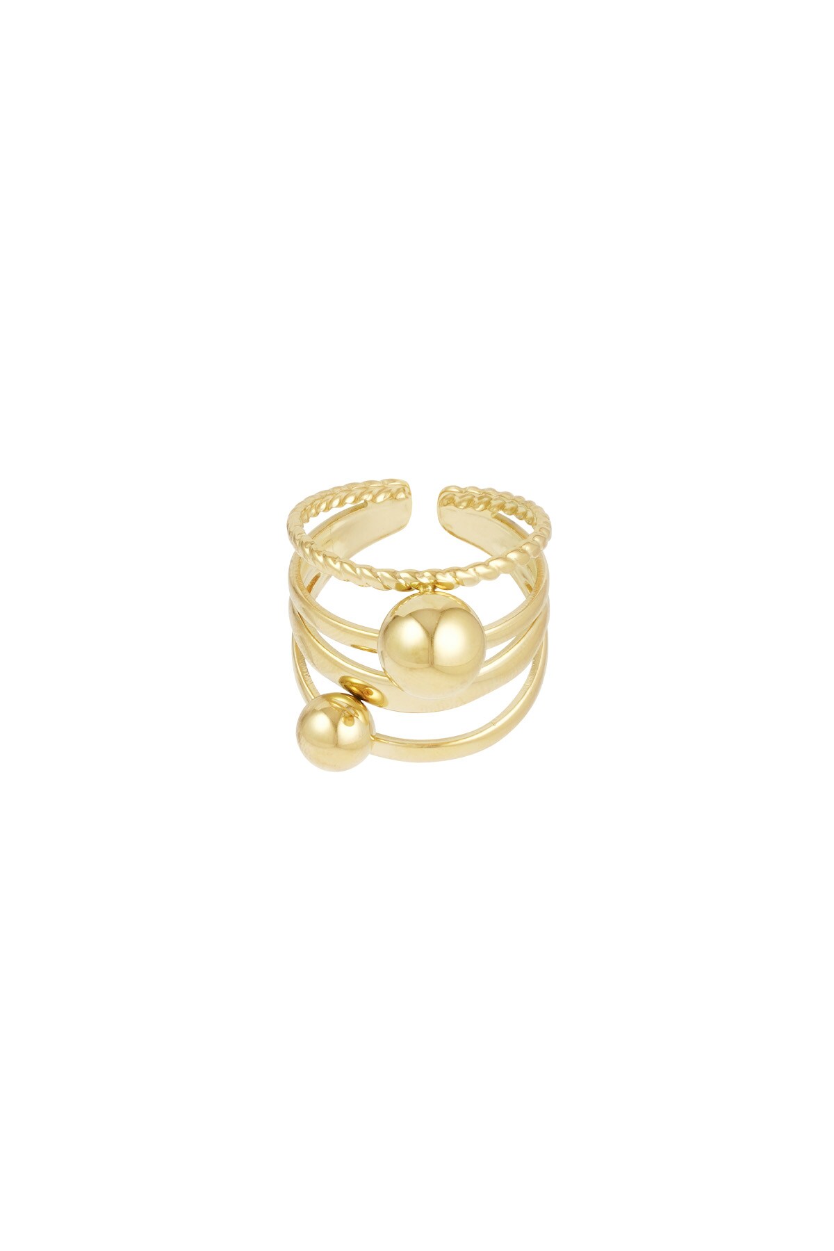 Layered Rings ring - Gold color 