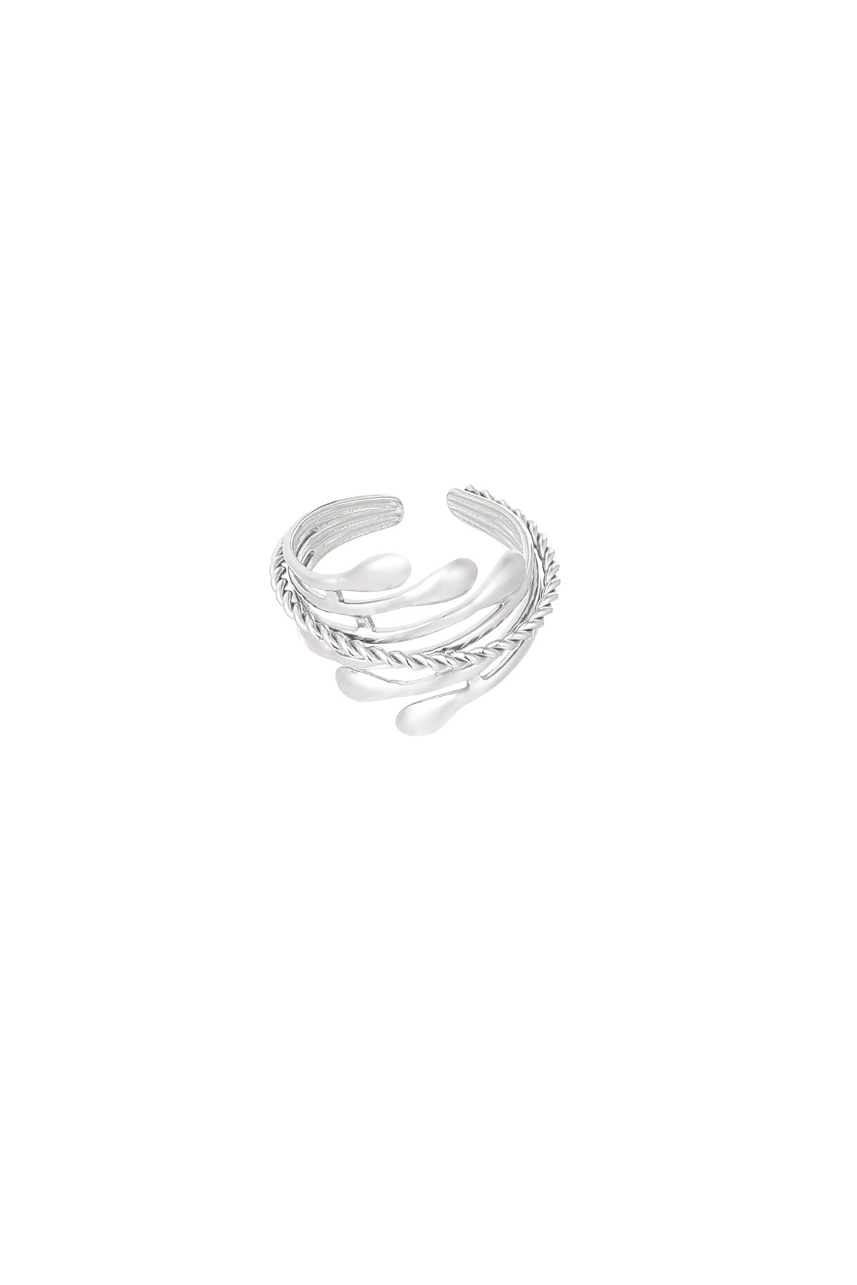 Aurora rings ring - Silver color h5 