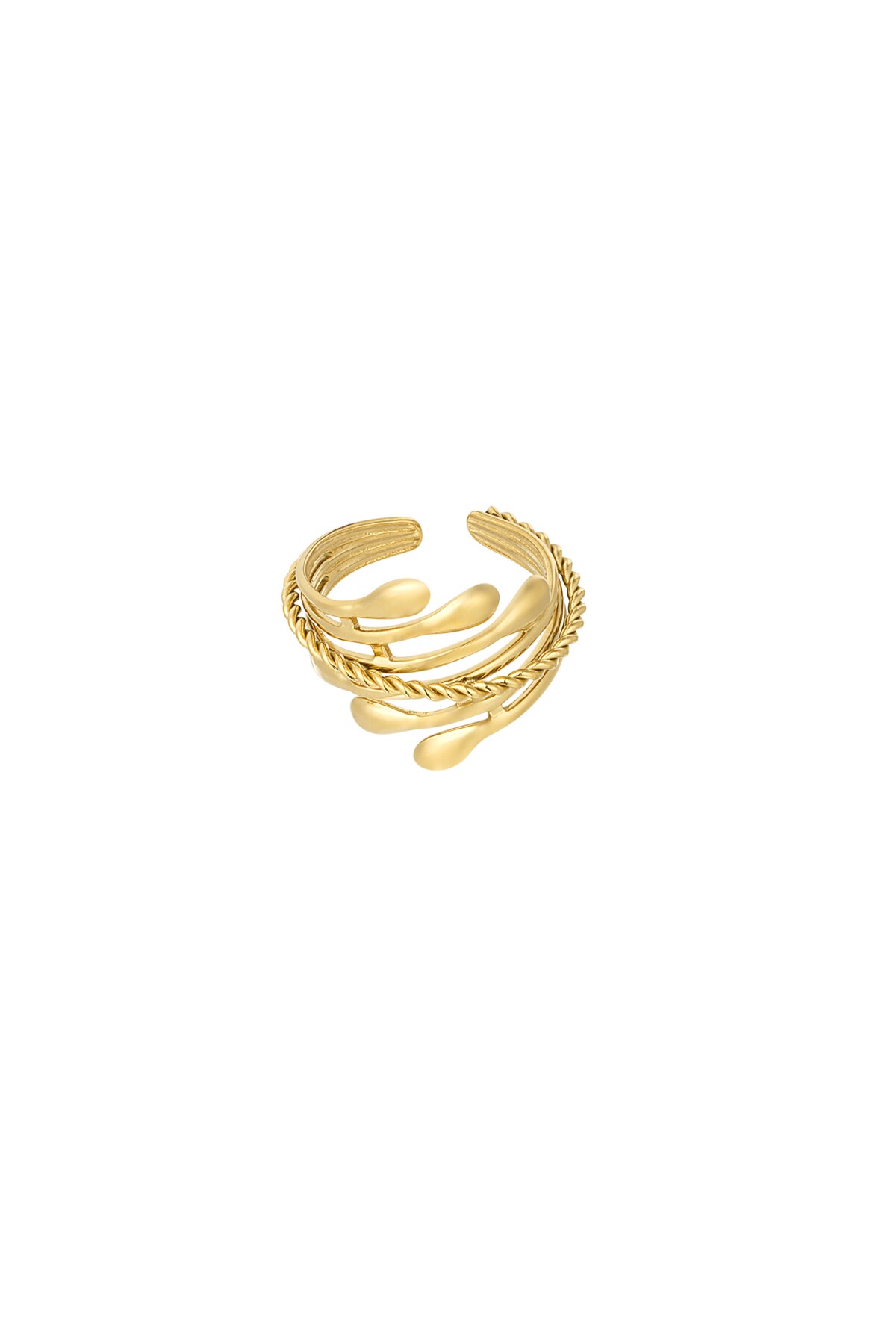 Aurora rings ring - Gold color h5 