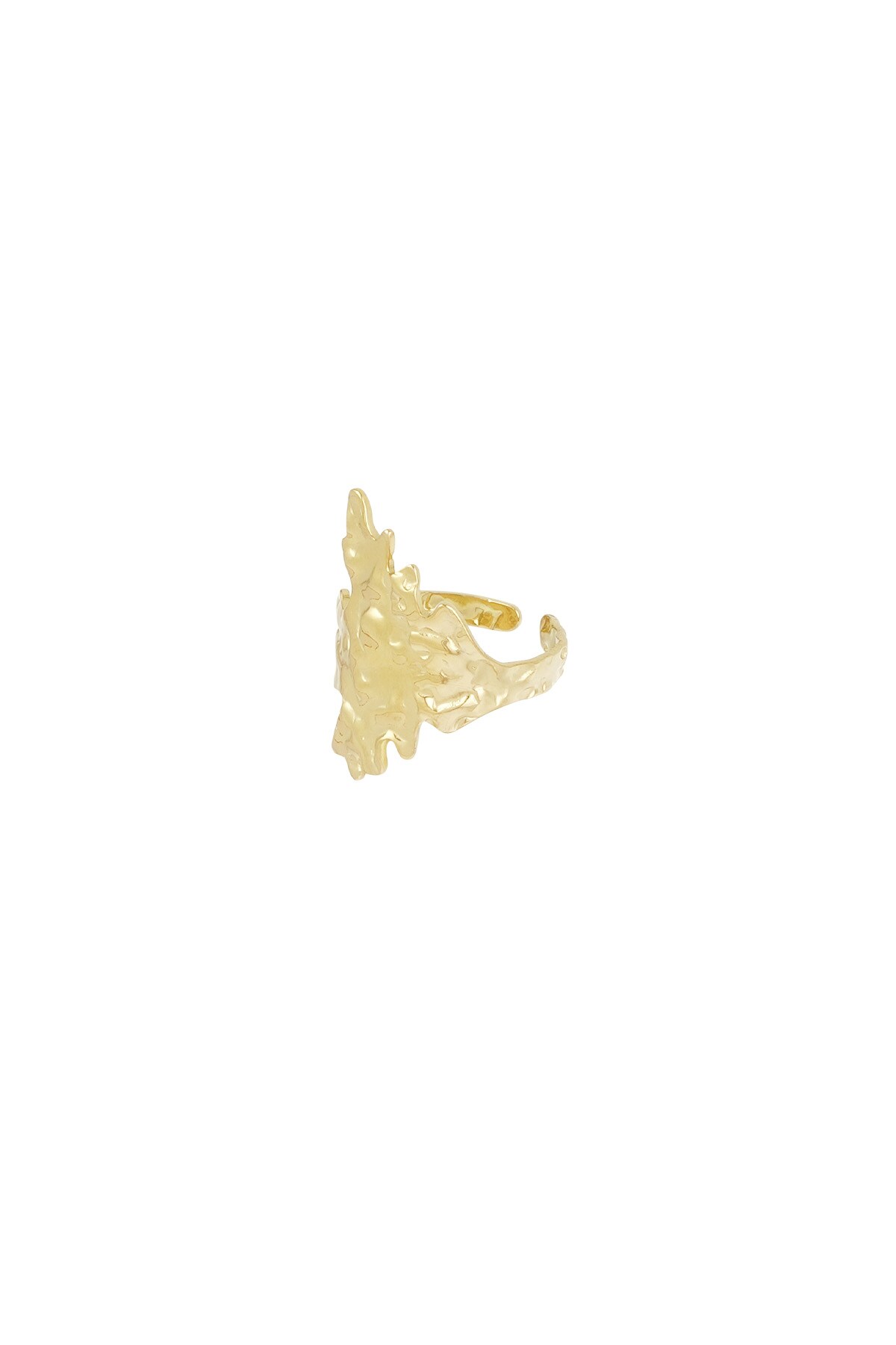 Abstract Texture ring - Gold color Picture3