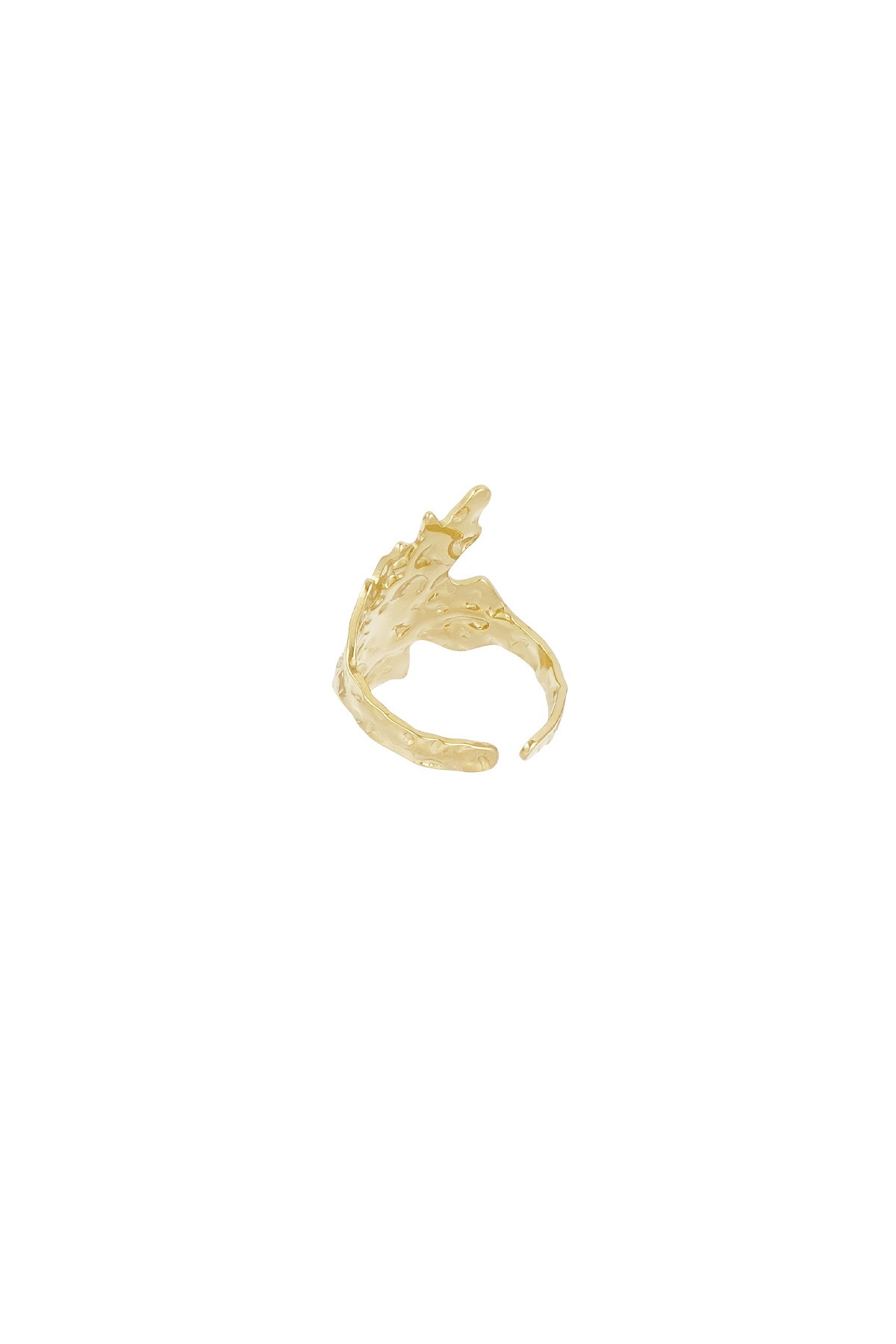 Abstract Texture ring - Gold color Picture4