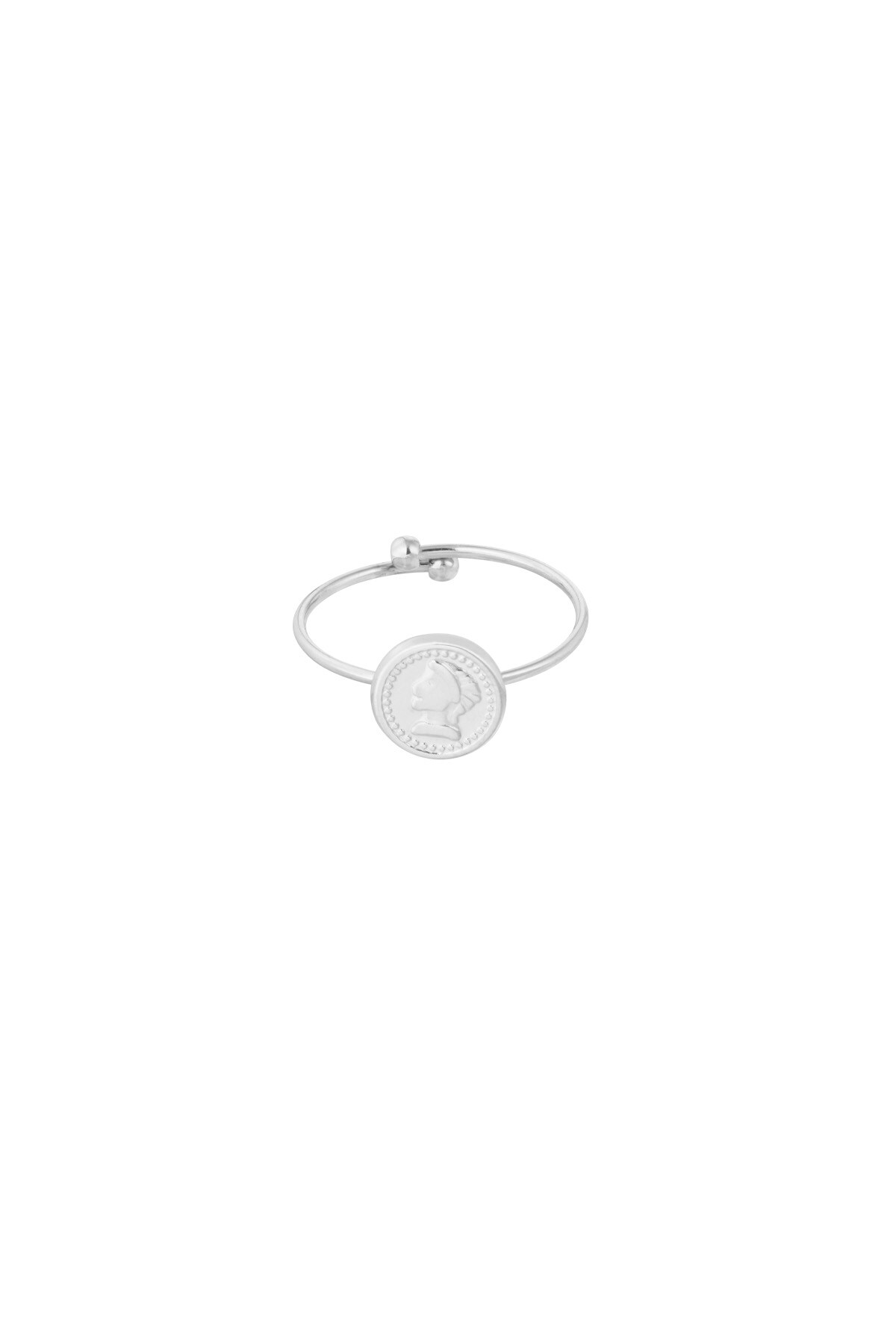 Ring coin confidence - Silver color h5 