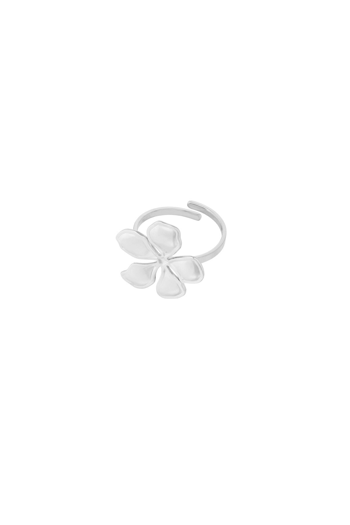 Ring glitz flower - Silver color h5 Picture3