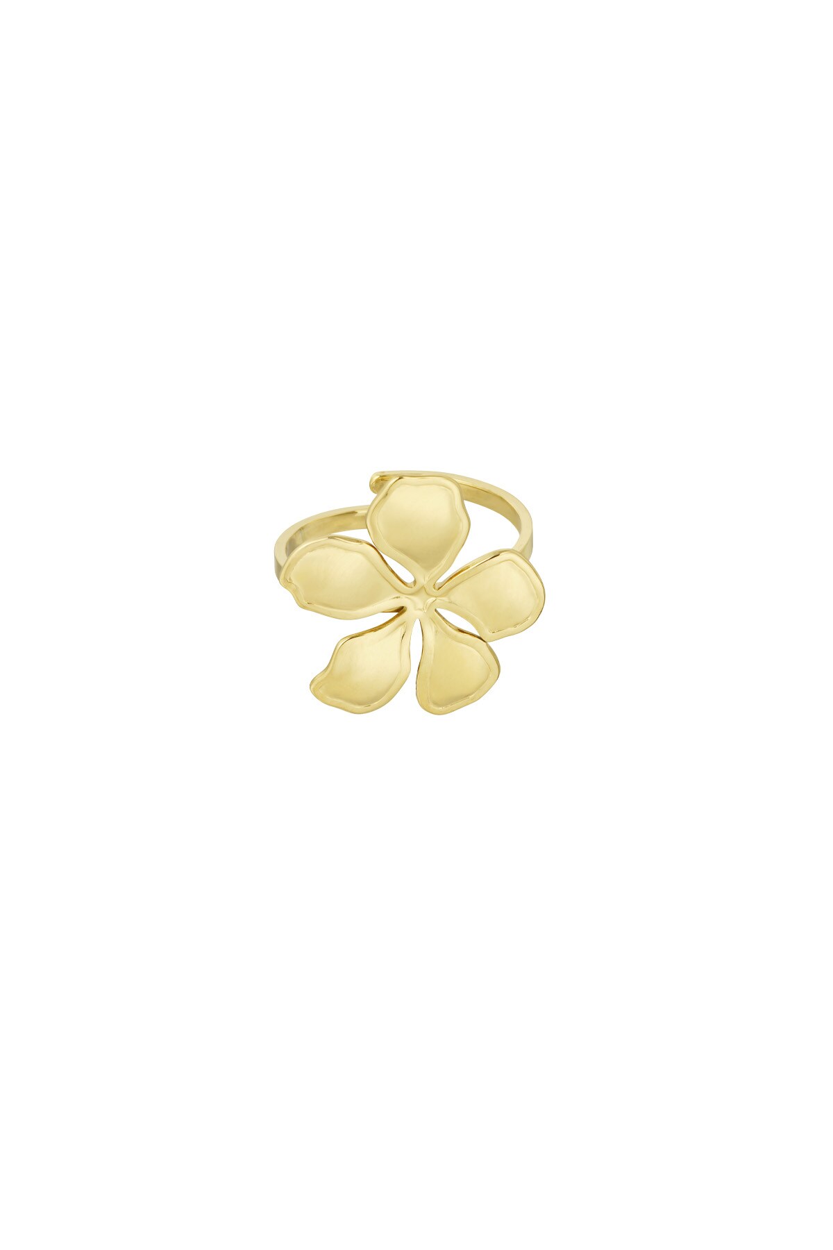 Ring glitz flower - Gold color h5 