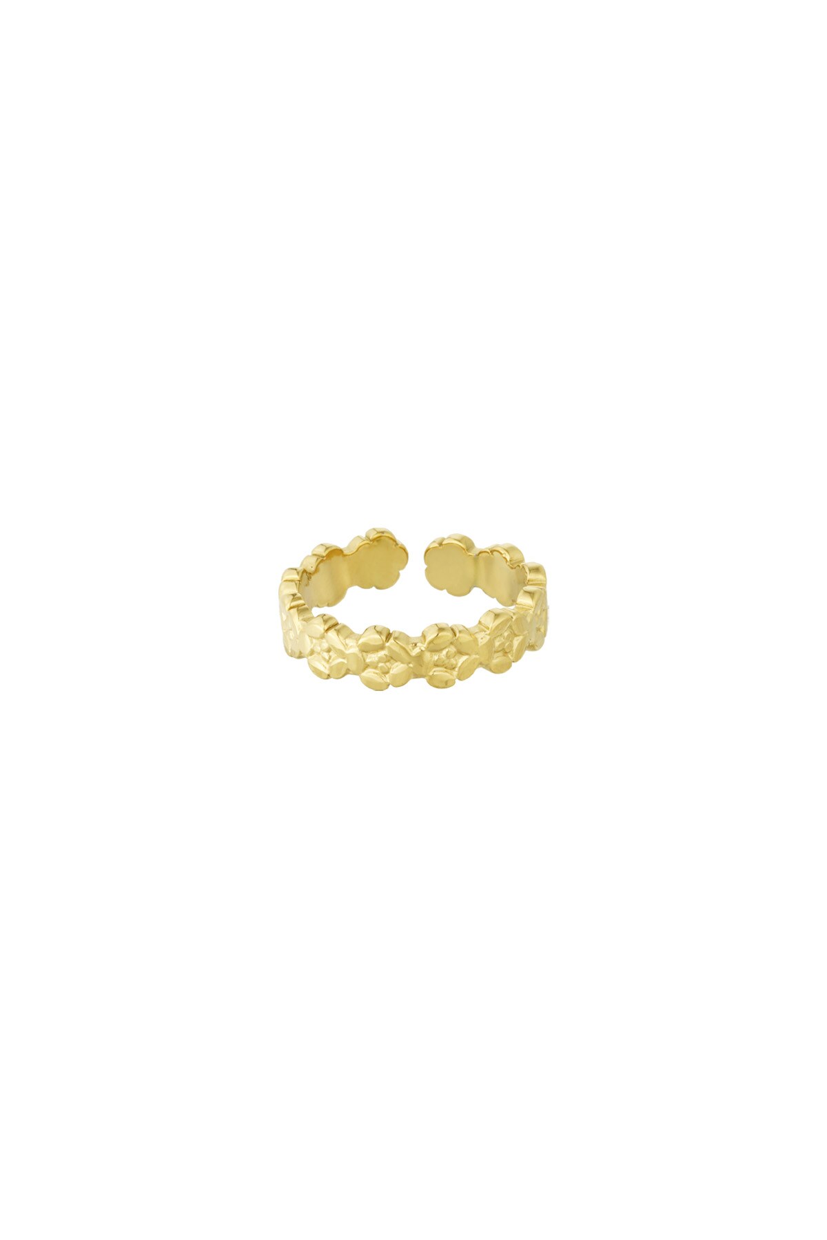 Ring shimmer flower - Gold color 