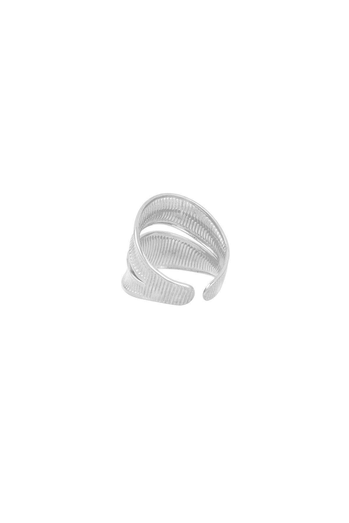 Ring twist of sparkle - Silver color h5 Picture4