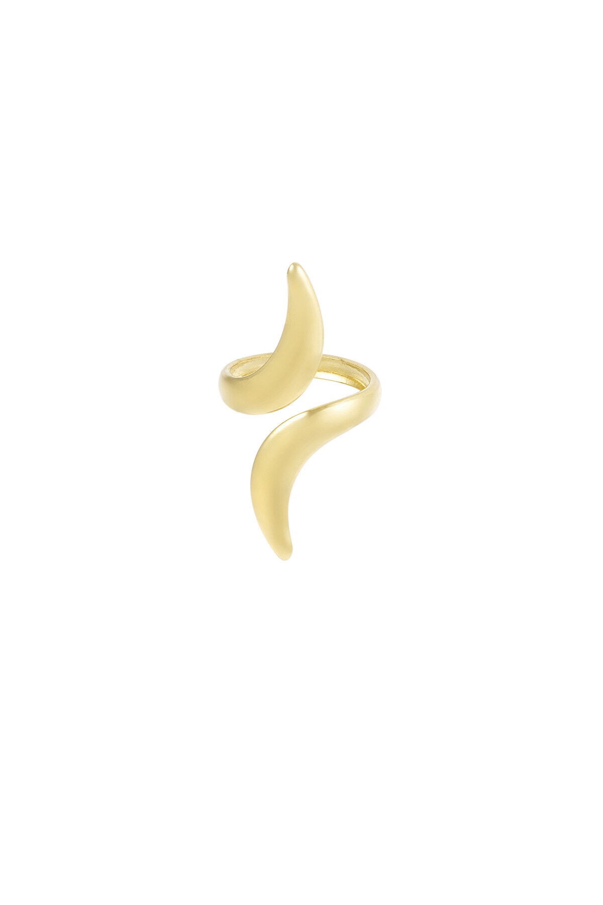 Elegant Swirl ring - Gold color 