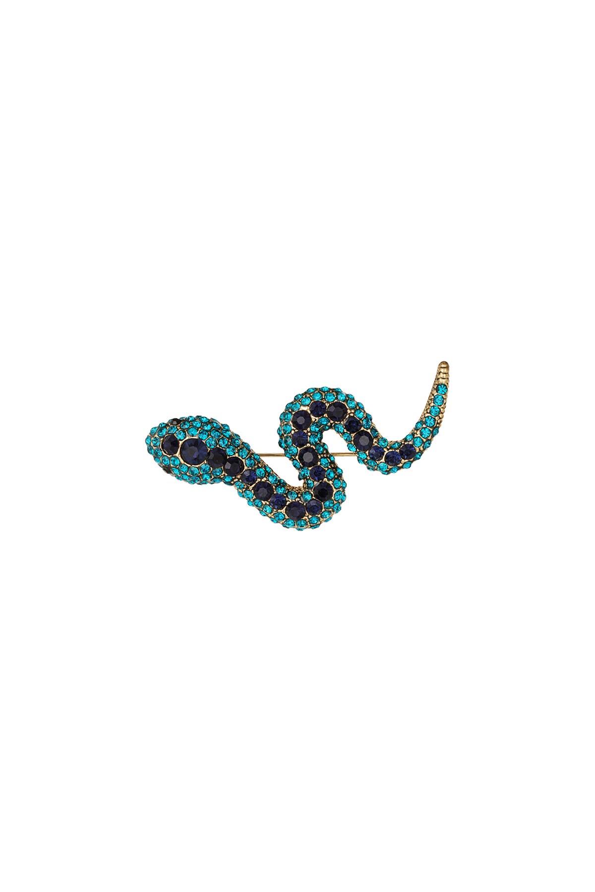 snake brooch - blue 