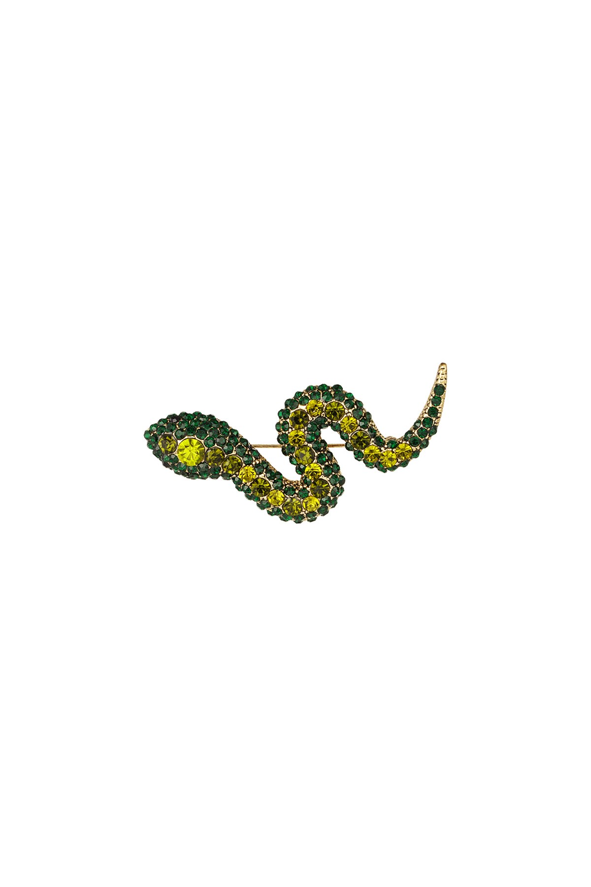 snake brooch - green h5 