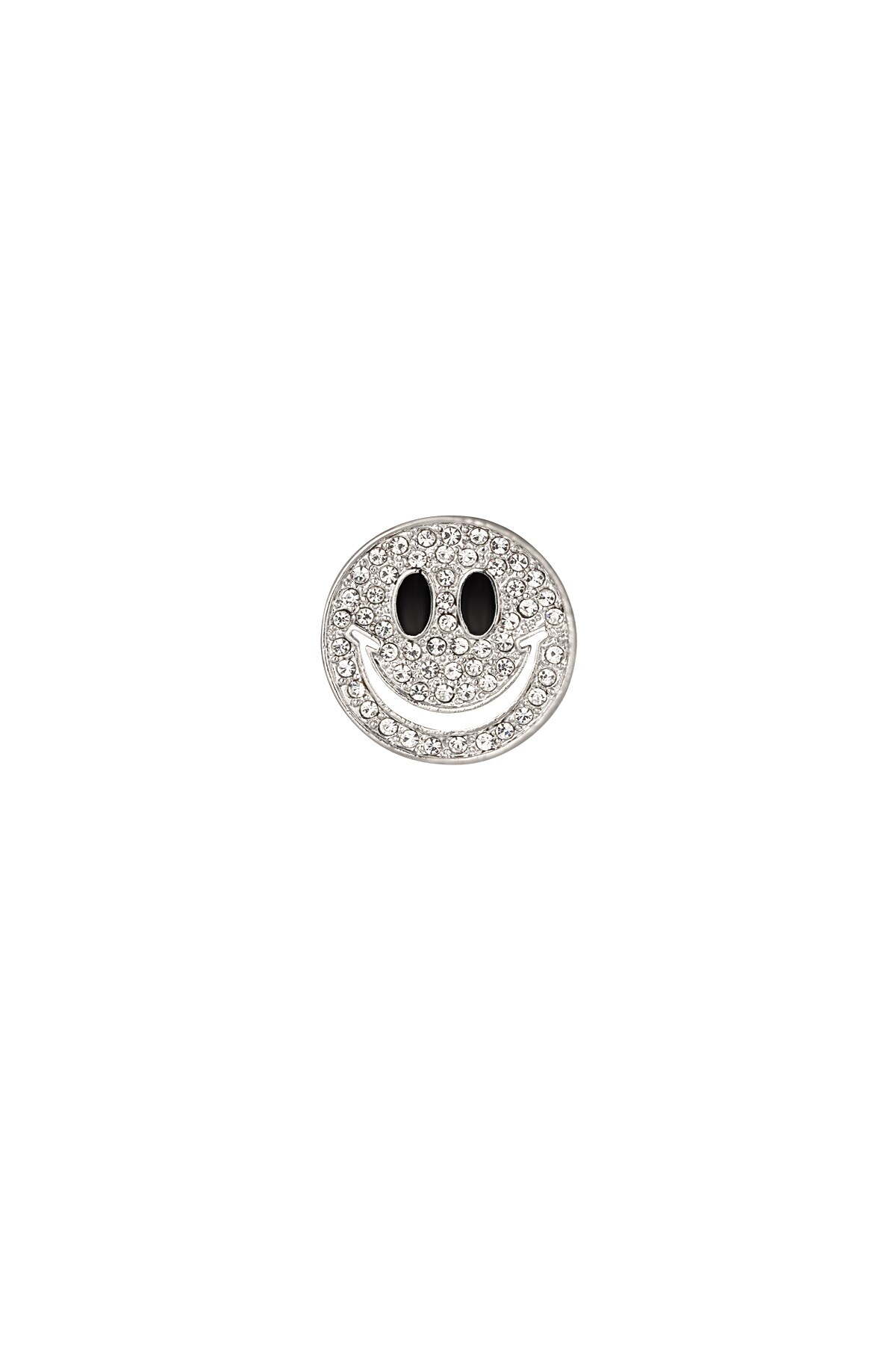 Smile brooch - Silver color h5 