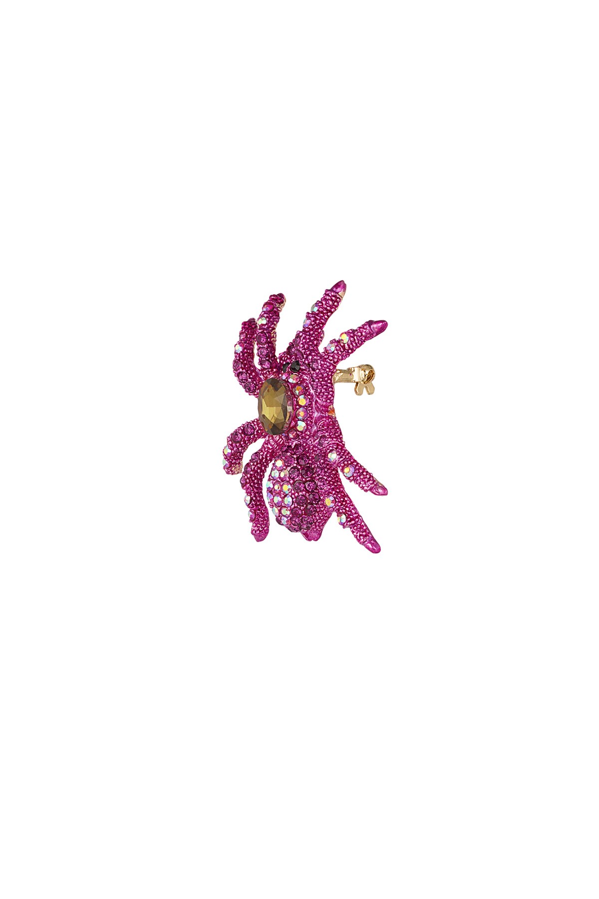 Glimmer spider brooch - fuchsia Picture3