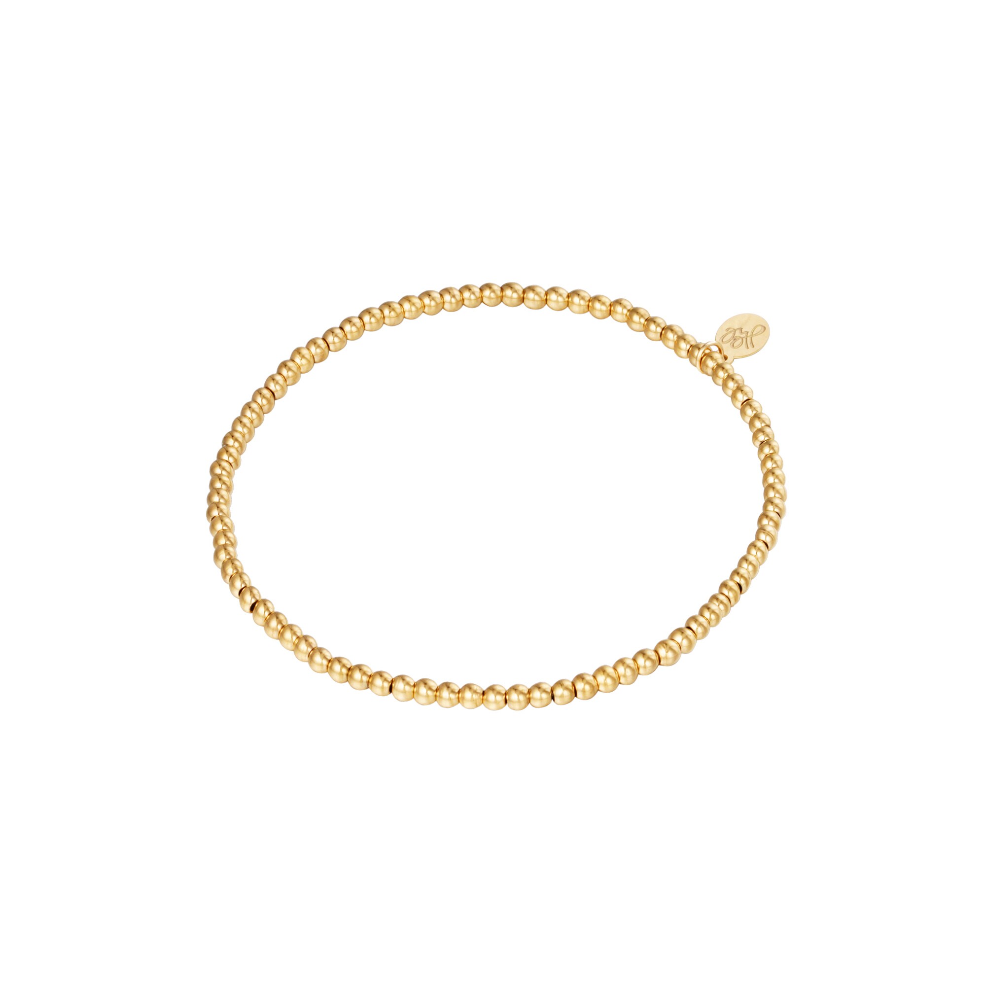 Gold color / Bracelet Small Beads Gold Stainless Steel-2.5MM Picture2