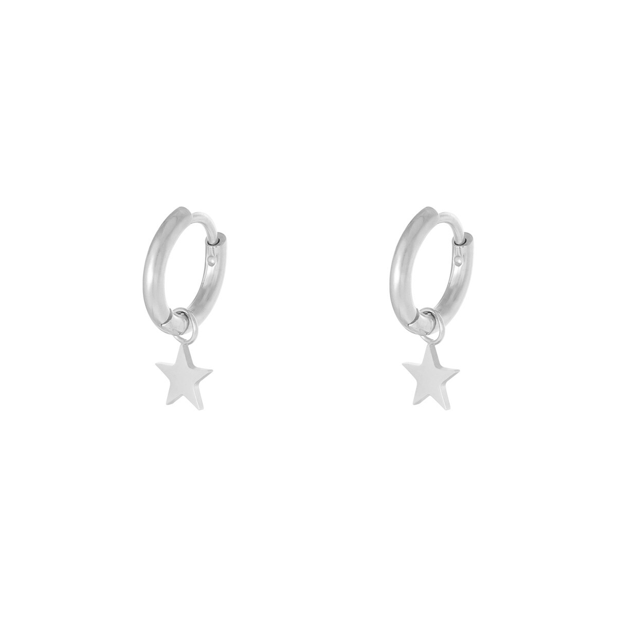 Silver color / Earrings Star Picture2