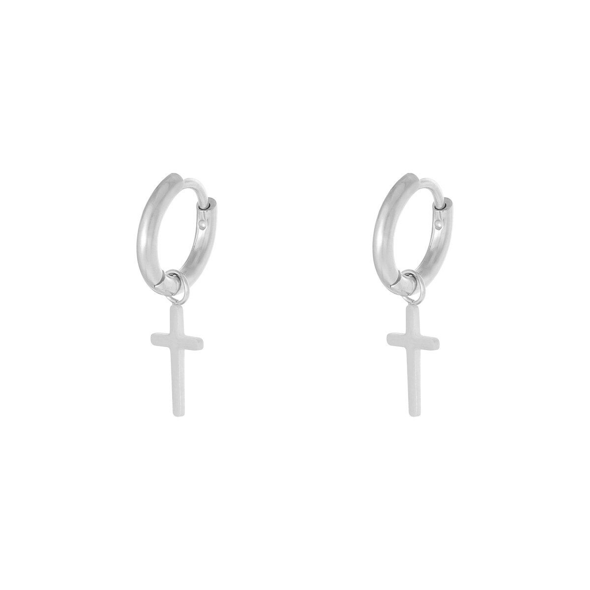 Silver color / Earrings Faith Picture2