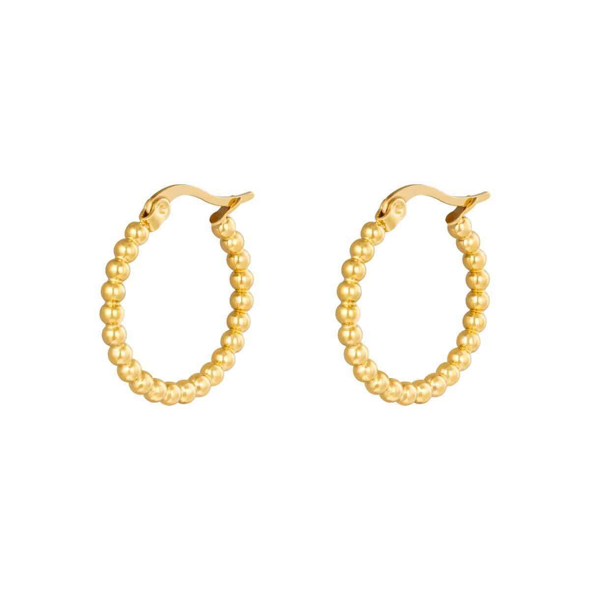 Earrings Hoops Spheres 22 mm 