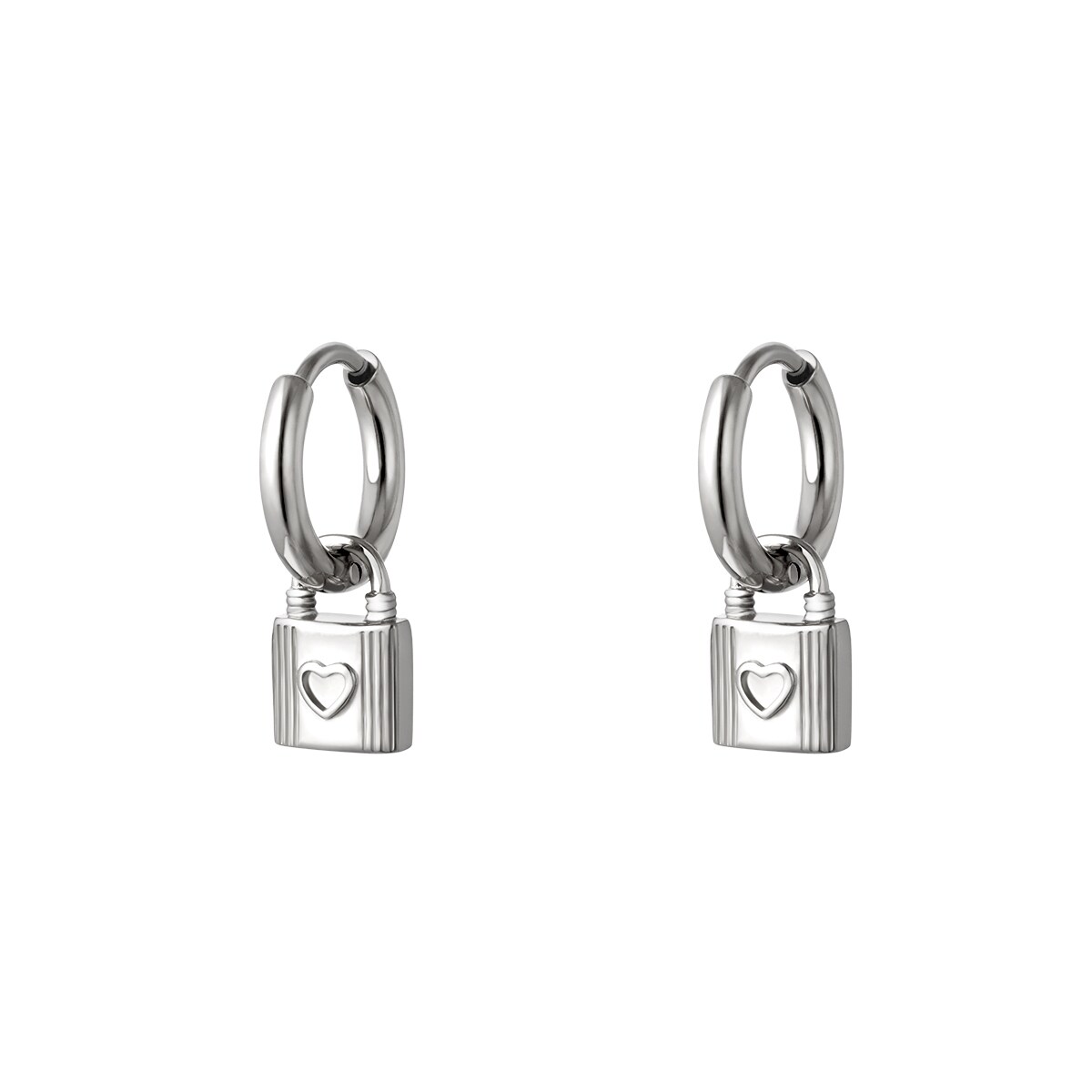 Earrings with lock charm h5 