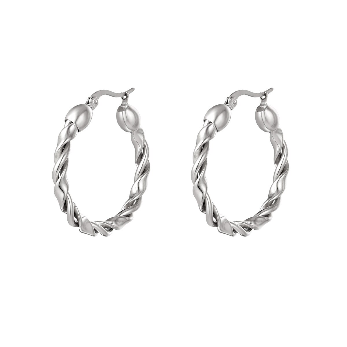 Stainless steel hoops large 