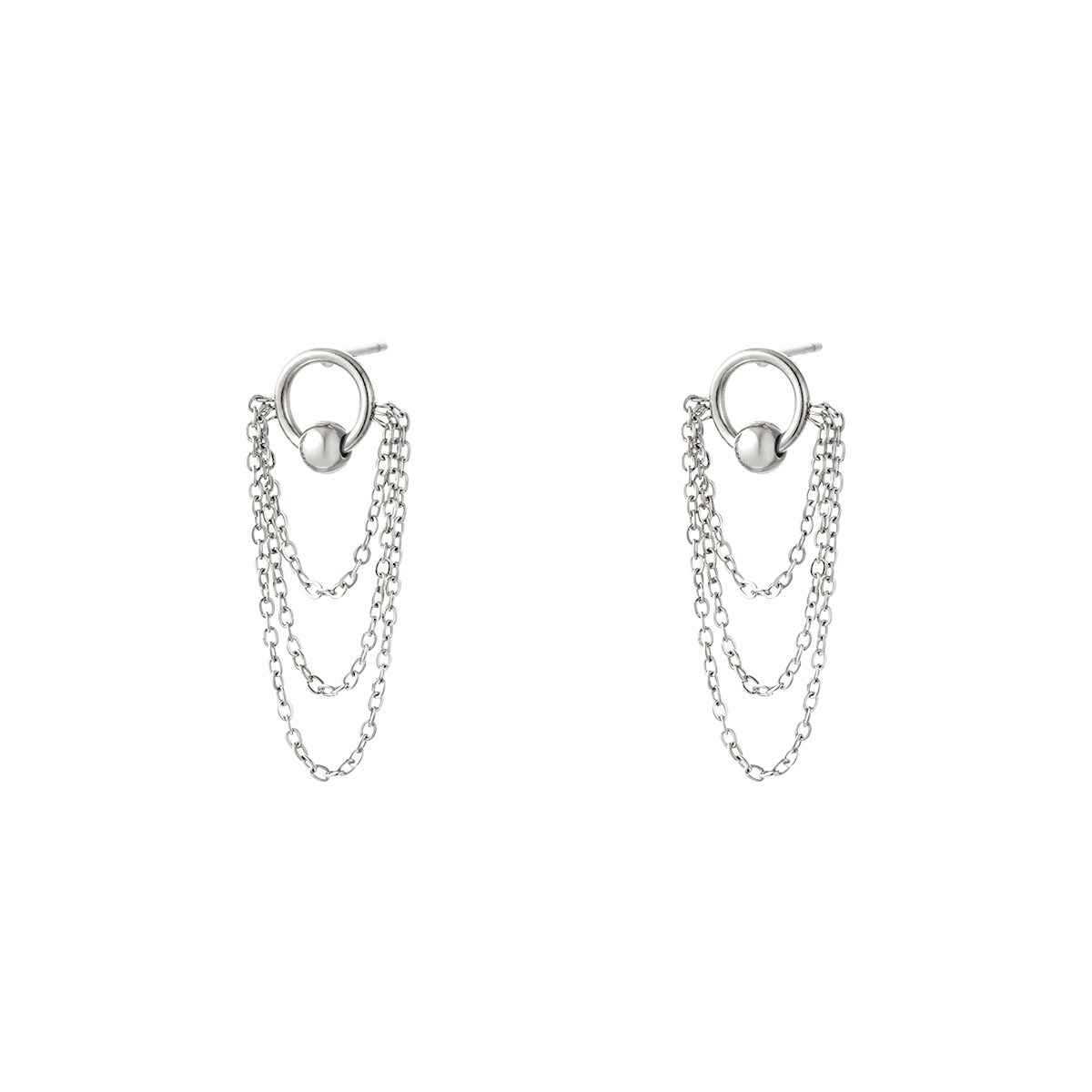 Stainless steel earrings chains h5 