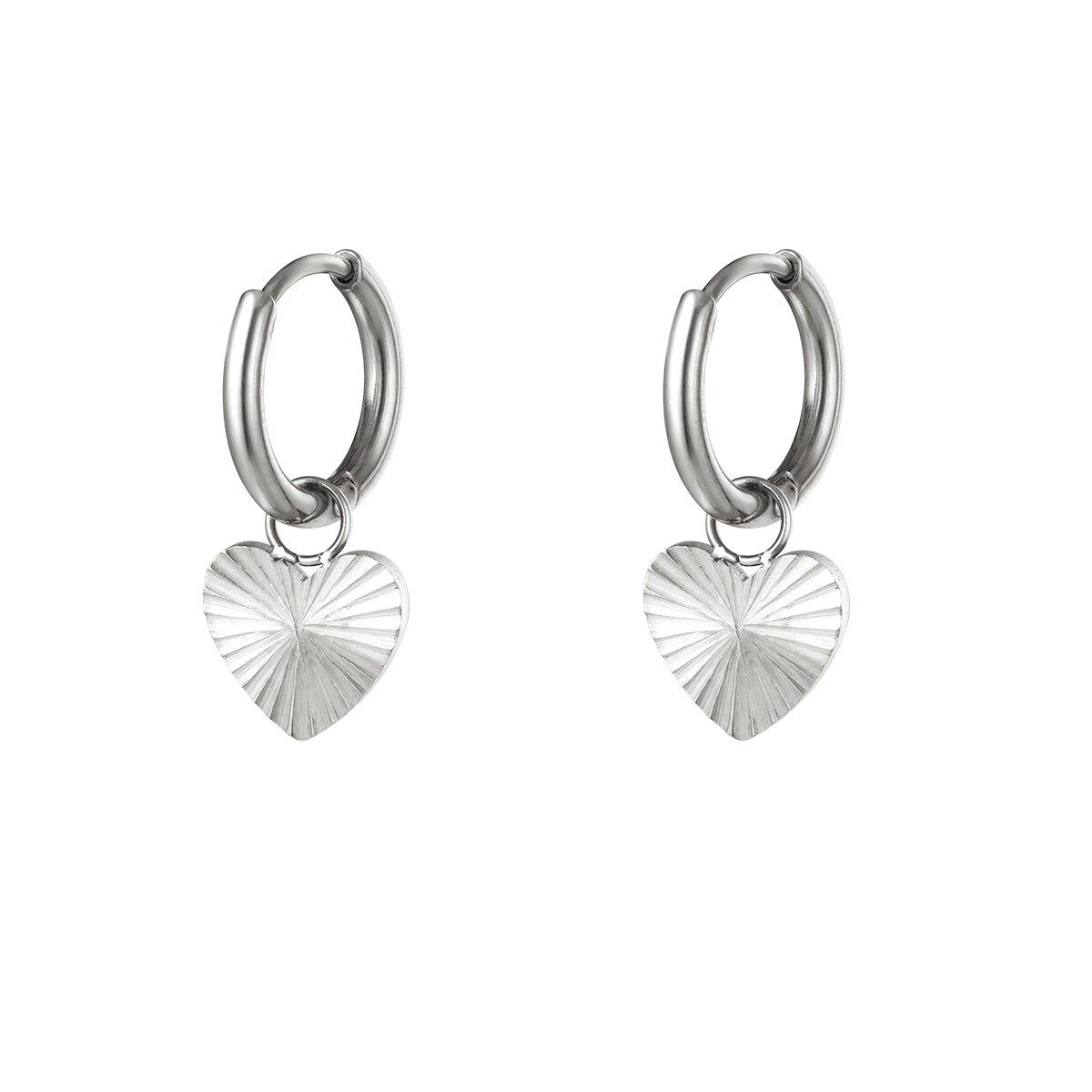 Stainles steel earrings heart 