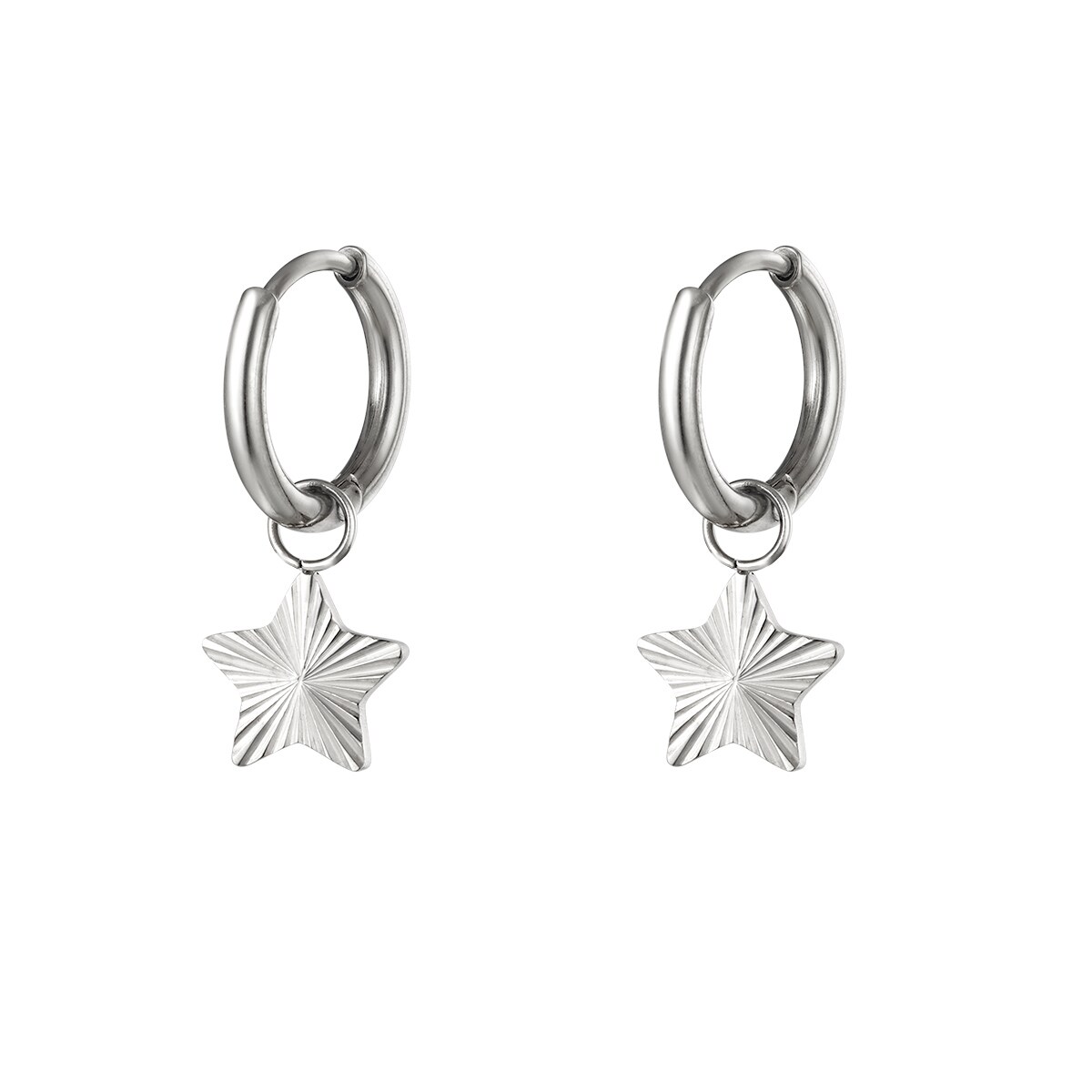 Stainles steel earrings star h5 