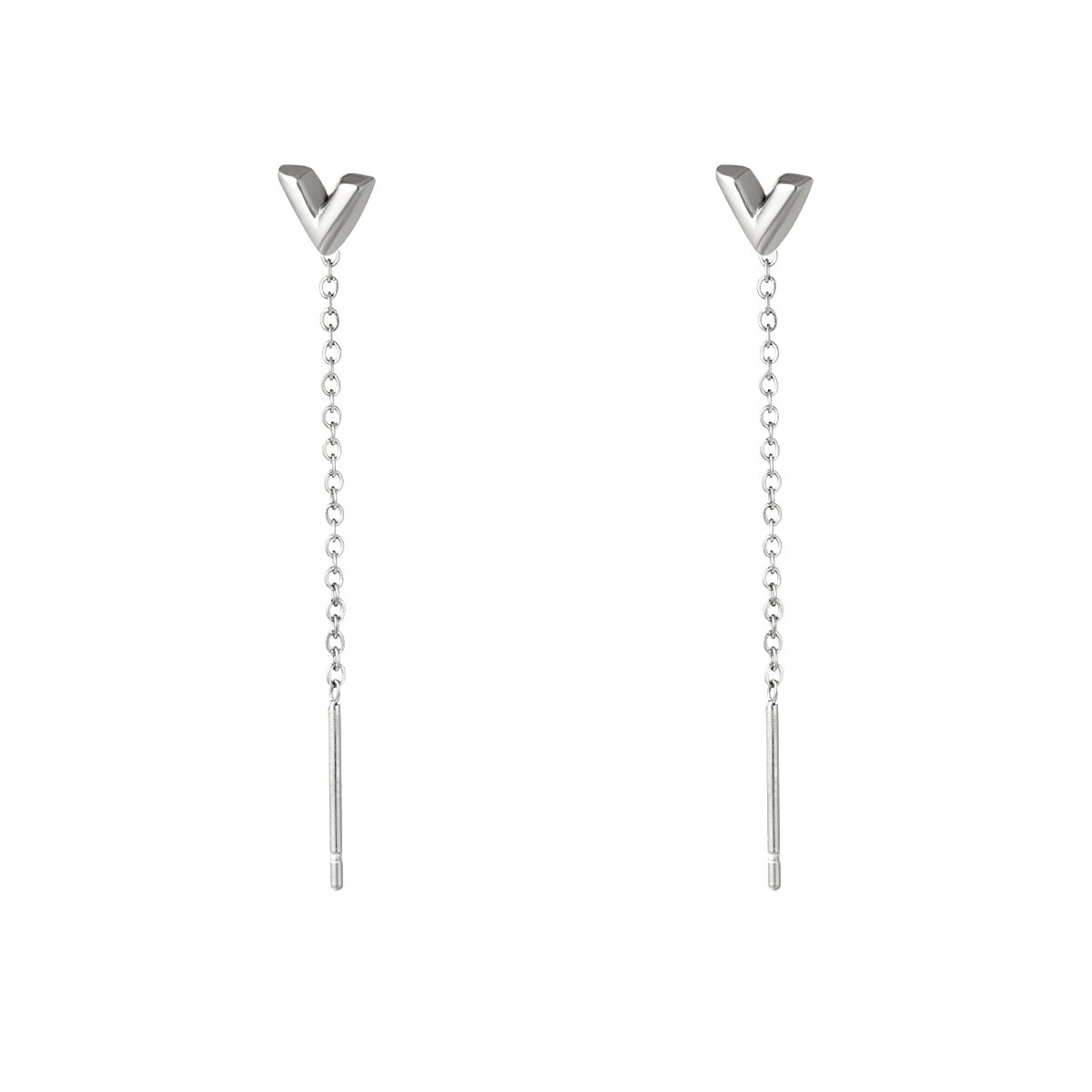 Stainless Steel Chain Earrings Arrow h5 