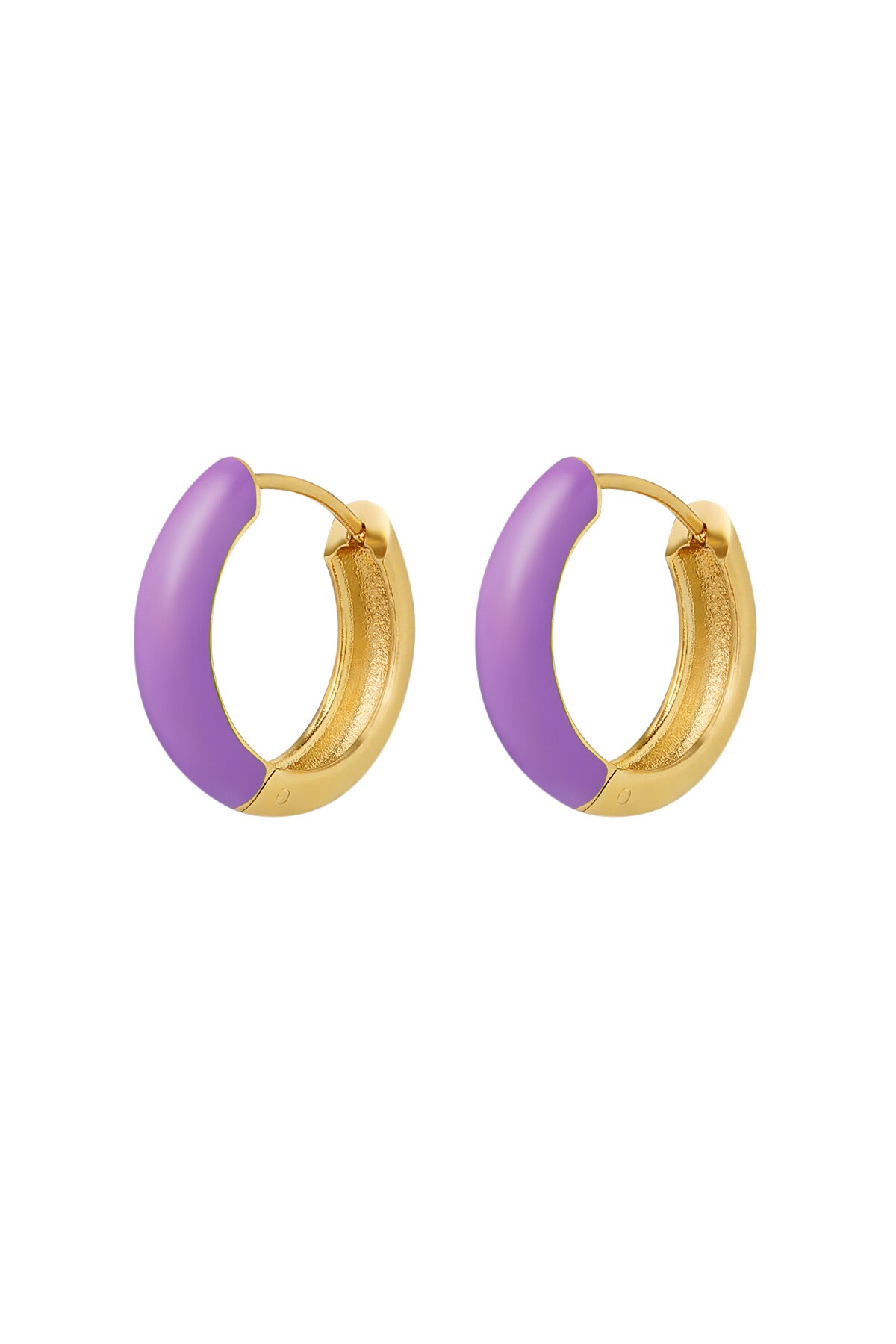 earrings purple - Gold color h5 