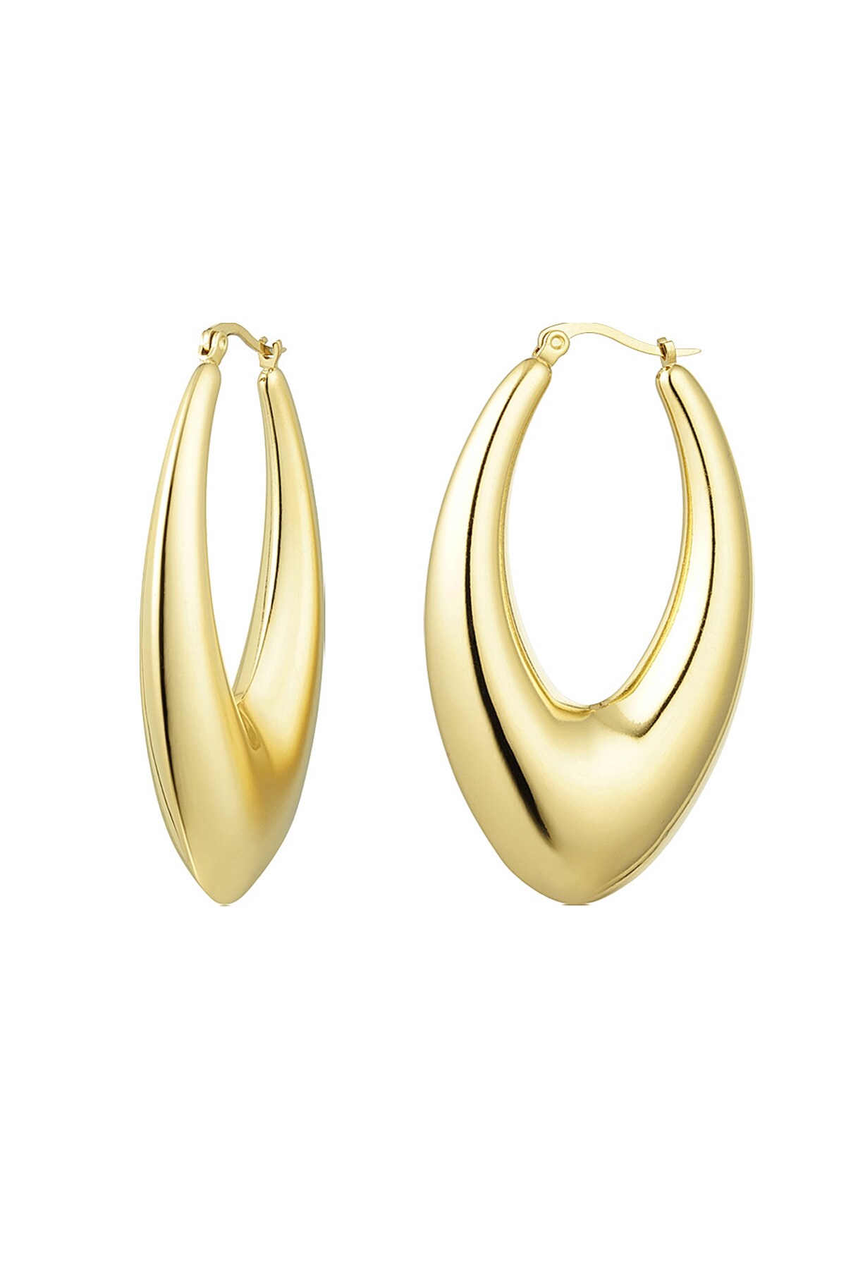 Earrings stainless steel chic small Gold h5 