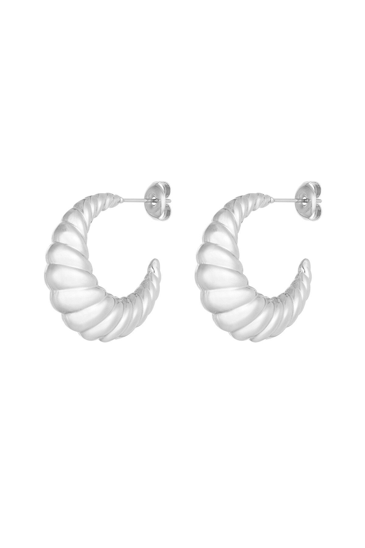 Earrings croissant - Silver color h5 