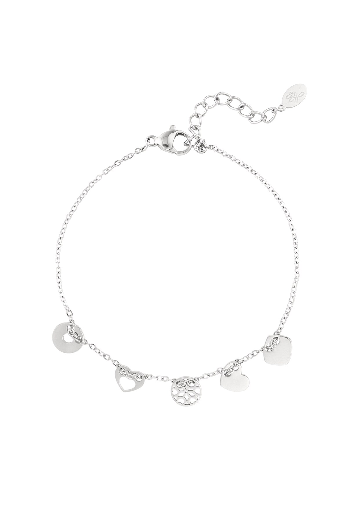 Bracelet with charms - Silver Stainless Steel 