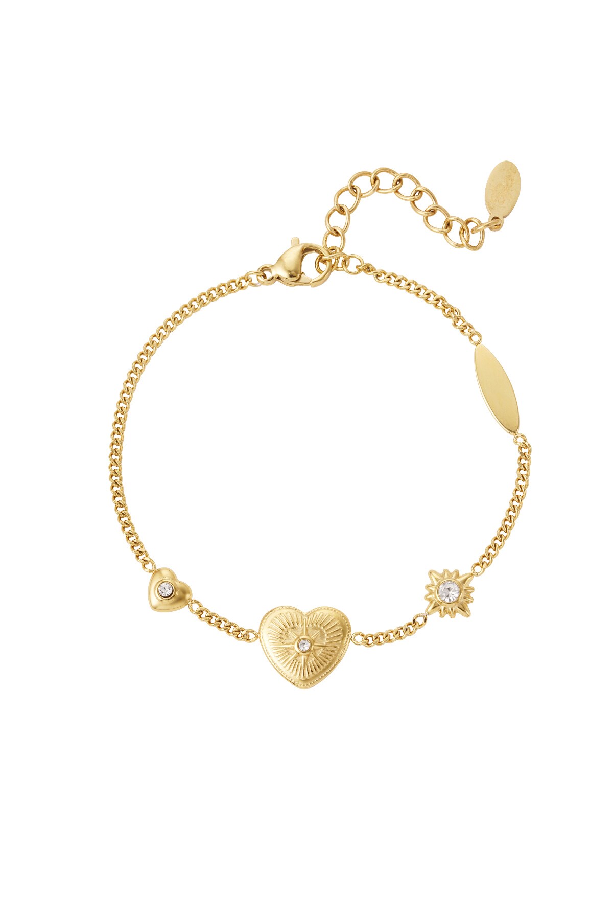 Bracelet links with charms - Gold color h5 