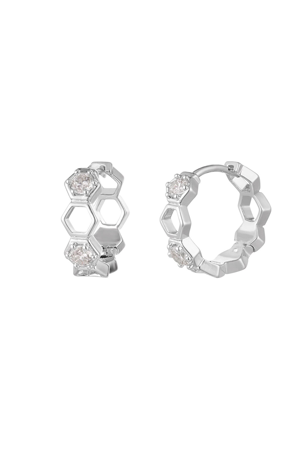 Hoops hexagon - silver Copper h5 