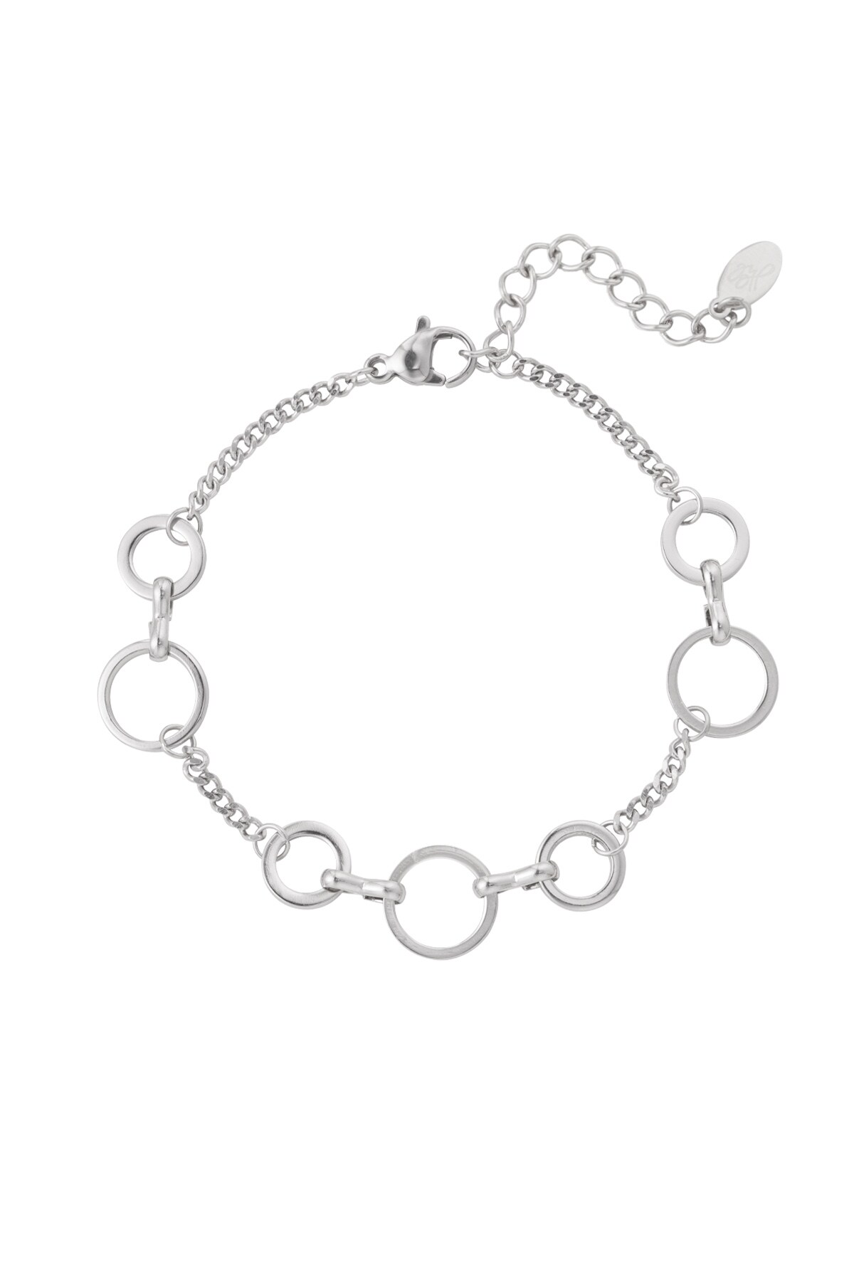 Bracelet circles - Silver color h5 