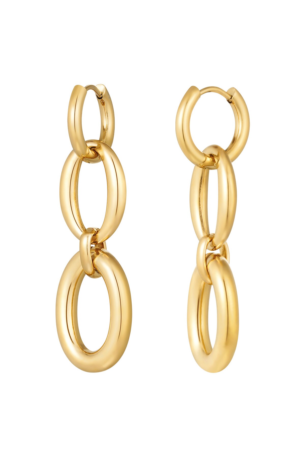 Earrings basic links - Gold color h5 