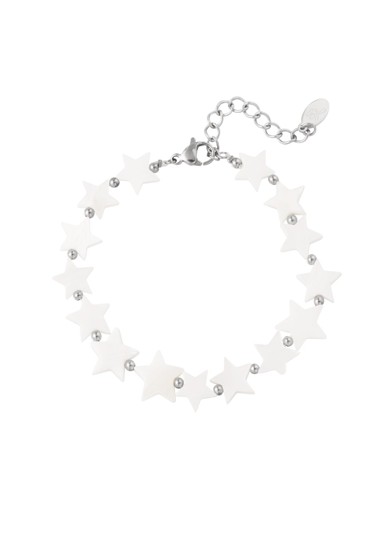 Bracelet seashell stars - Silver color h5 