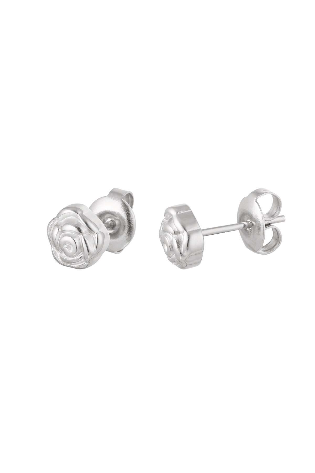 Ear studs rose - Silver color h5 