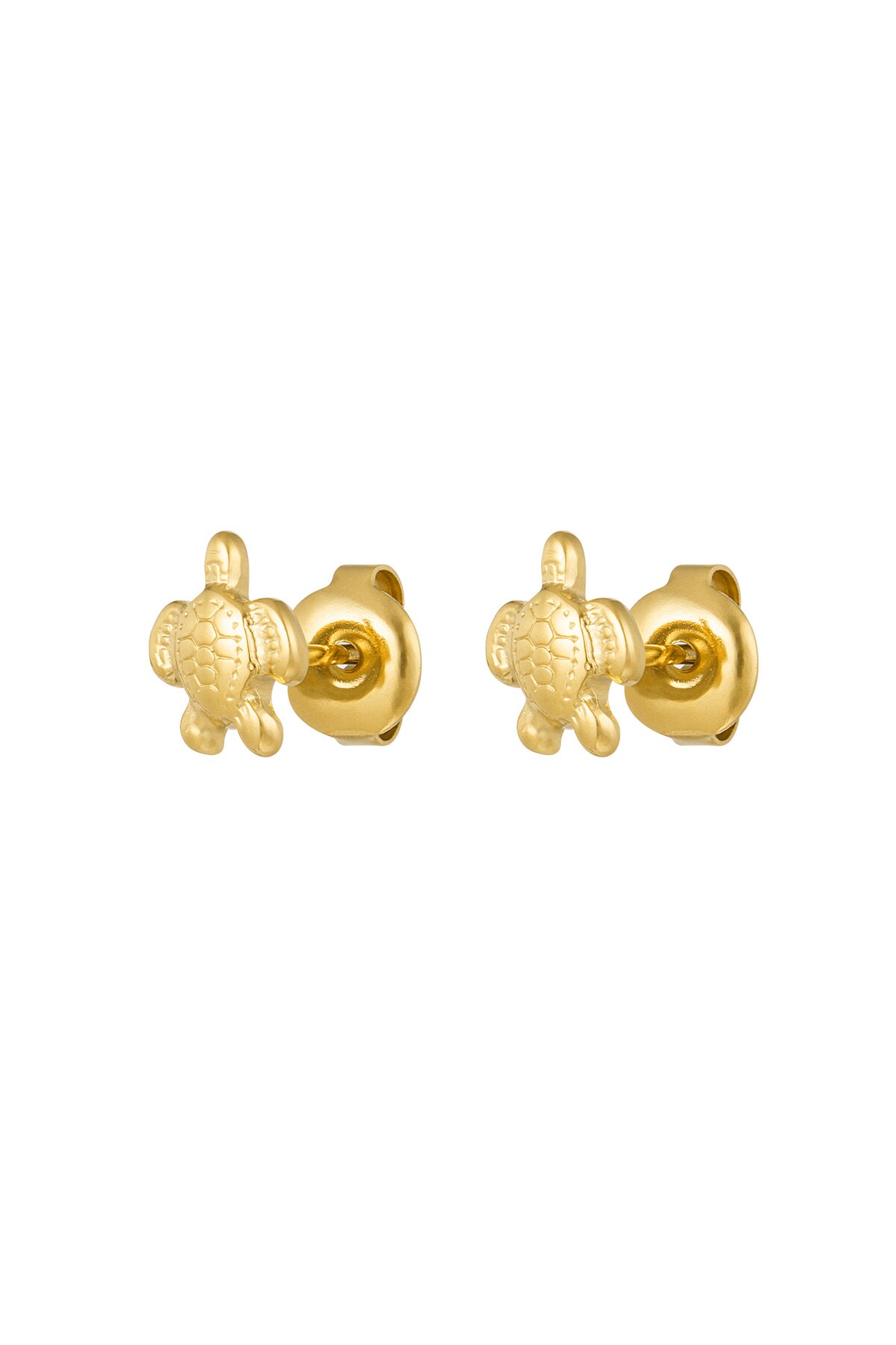 Turtle earrings - Gold color h5 