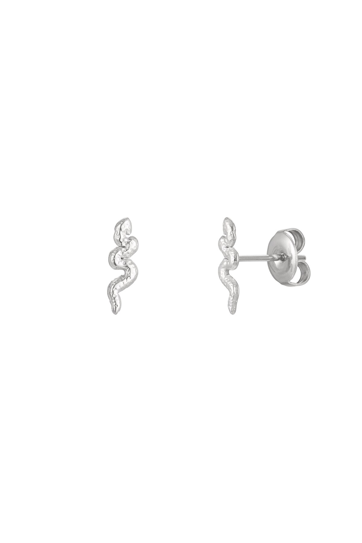 Ear plug snake - silver Stainless Steel h5 