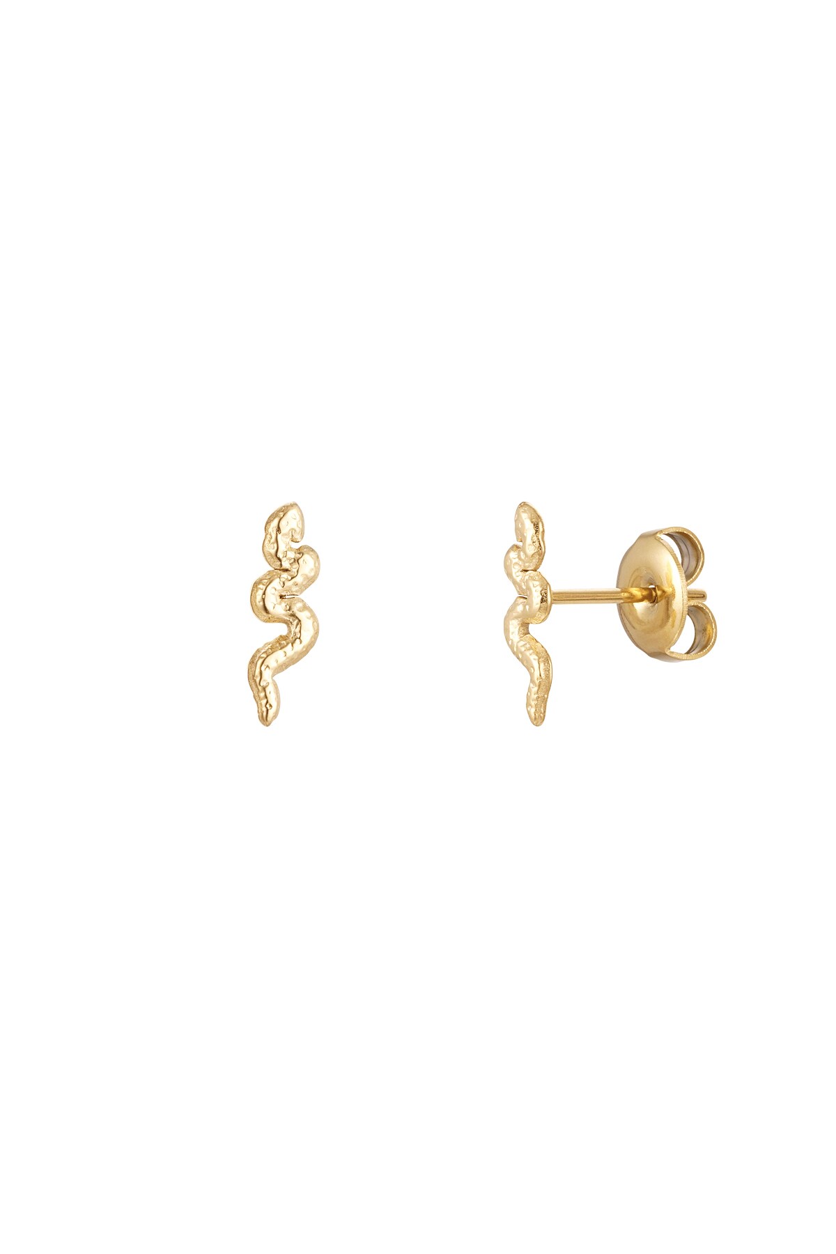 Ear plug snake - gold Stainless Steel h5 