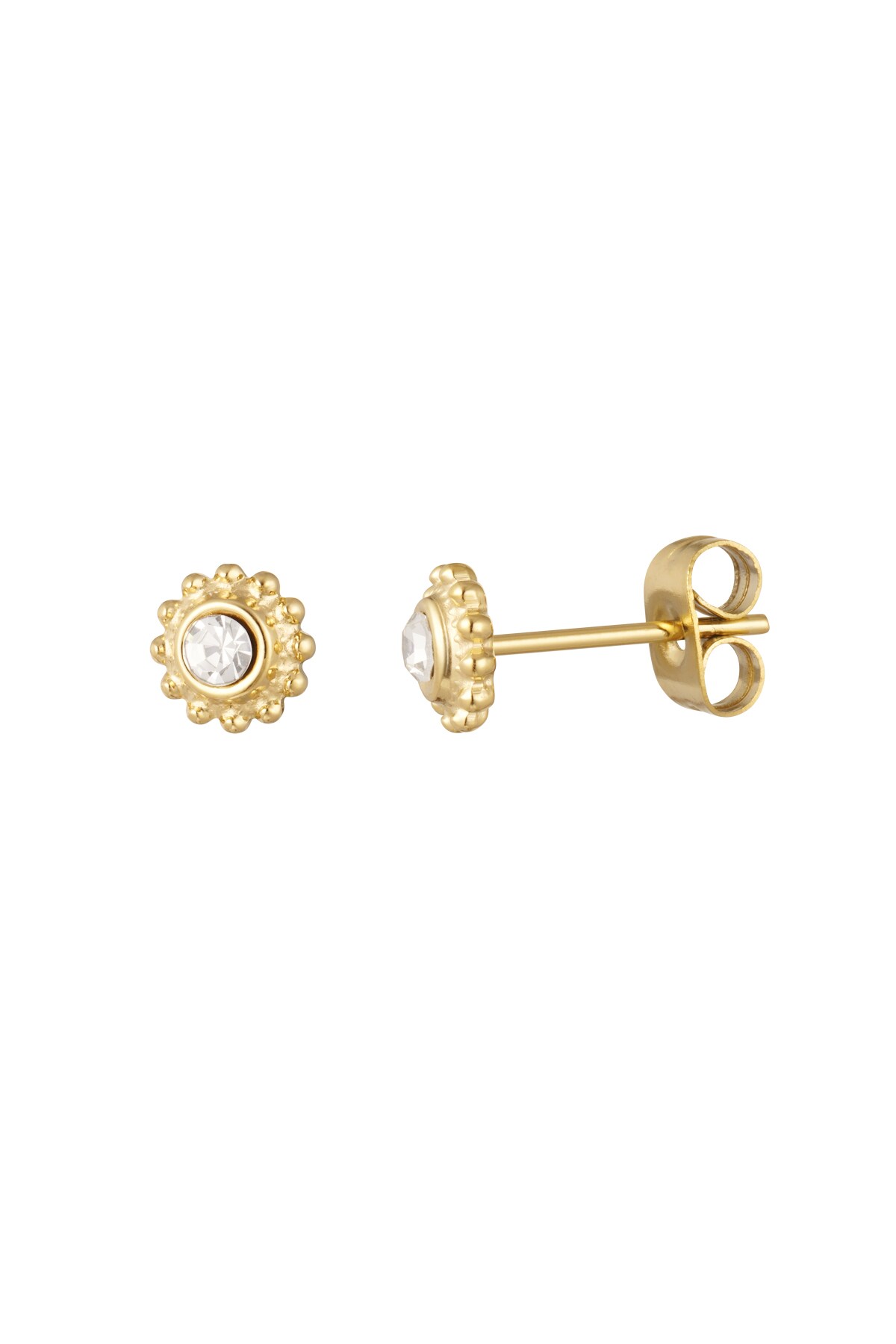 Ear studs moon - Gold color h5 