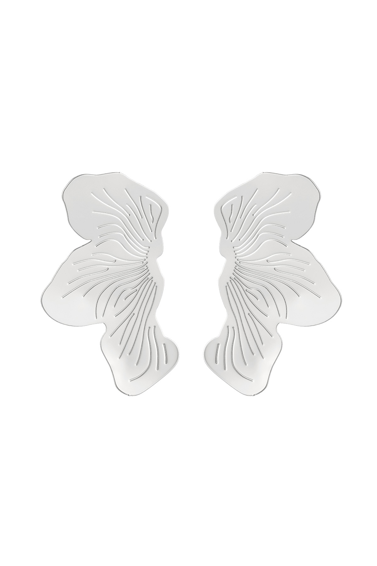 Ear stud butterfly look - silver color Copper 