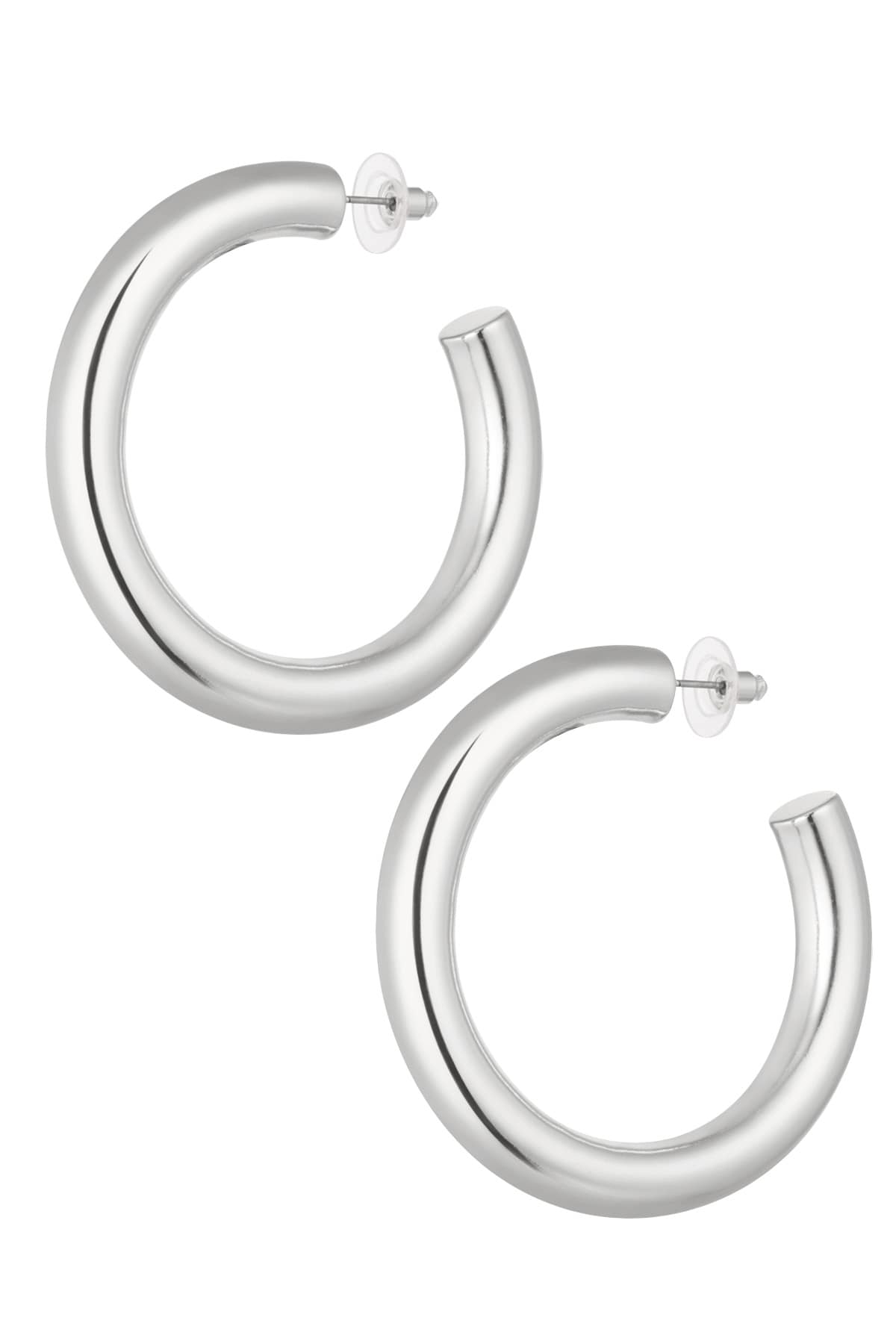 Earrings classic rings - Silver Color color h5 