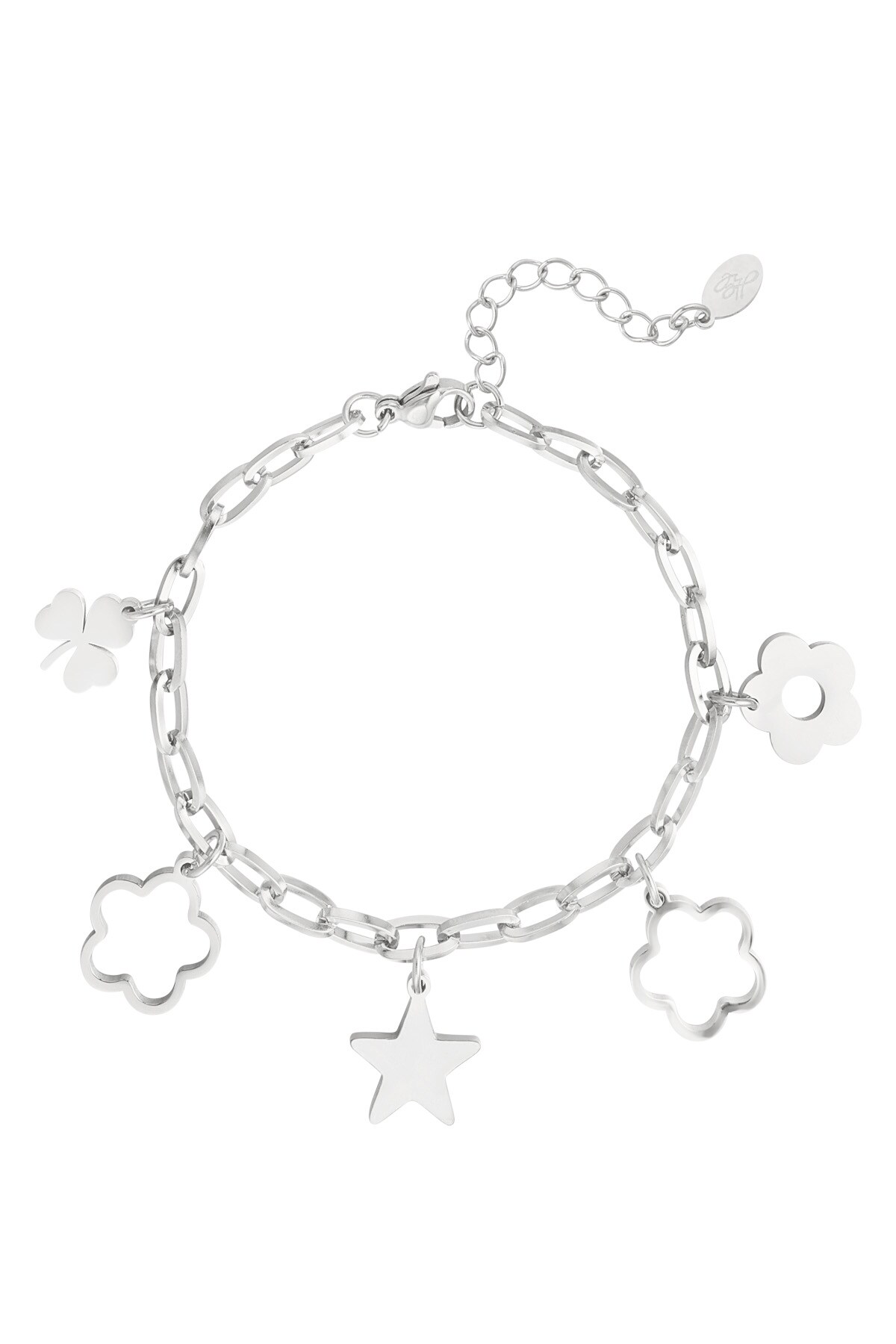 Link bracelet charms - Silver color h5 