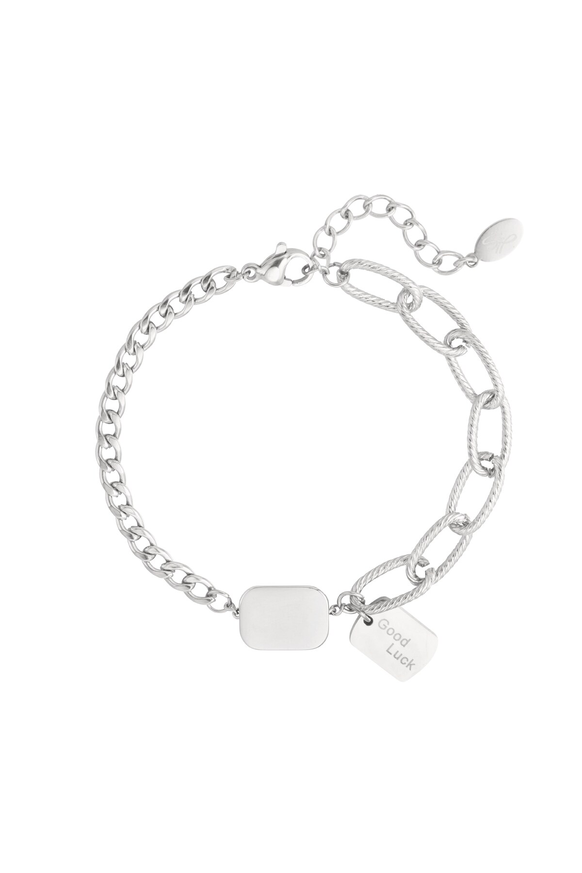 Link bracelet good luck - Silver color h5 