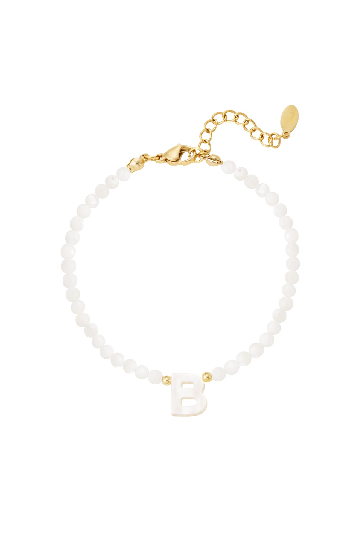 Bracelet letter B shell - Gold color