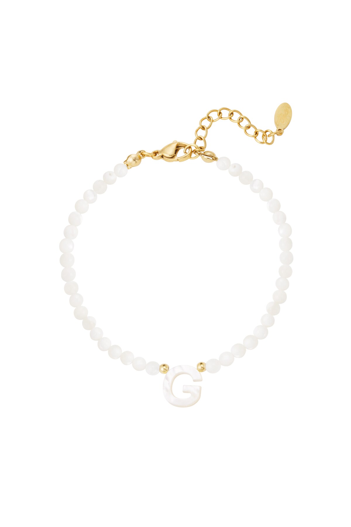 Bracelet letter G shell - Gold color