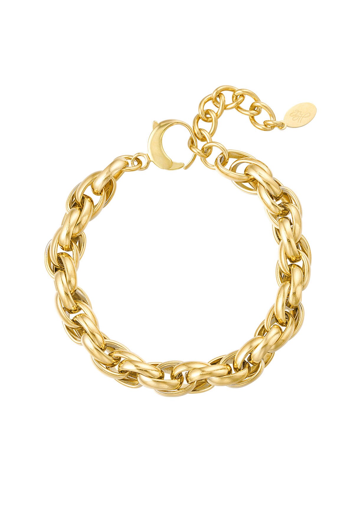 Coarse link bracelet - Gold color h5 