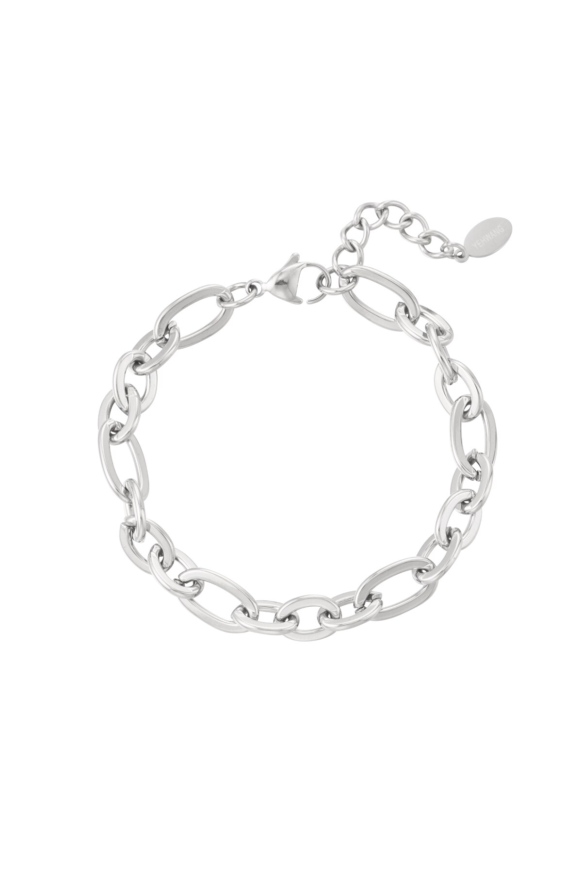 Bracelet different links - Silver color h5 