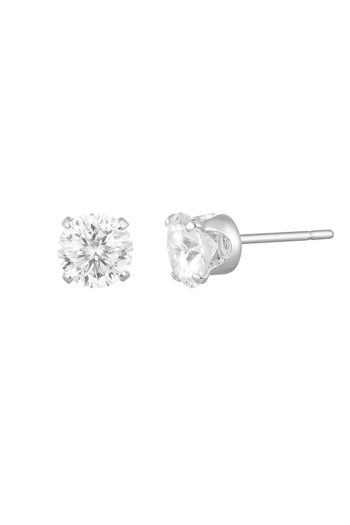 Ear studs stone - Silver color h5 