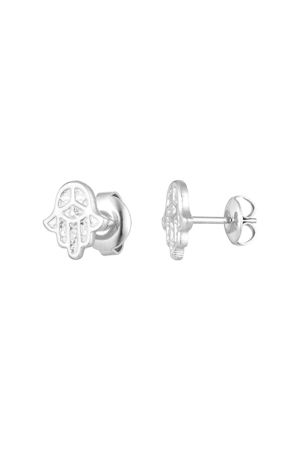 Ear studs hand - Silver color h5 