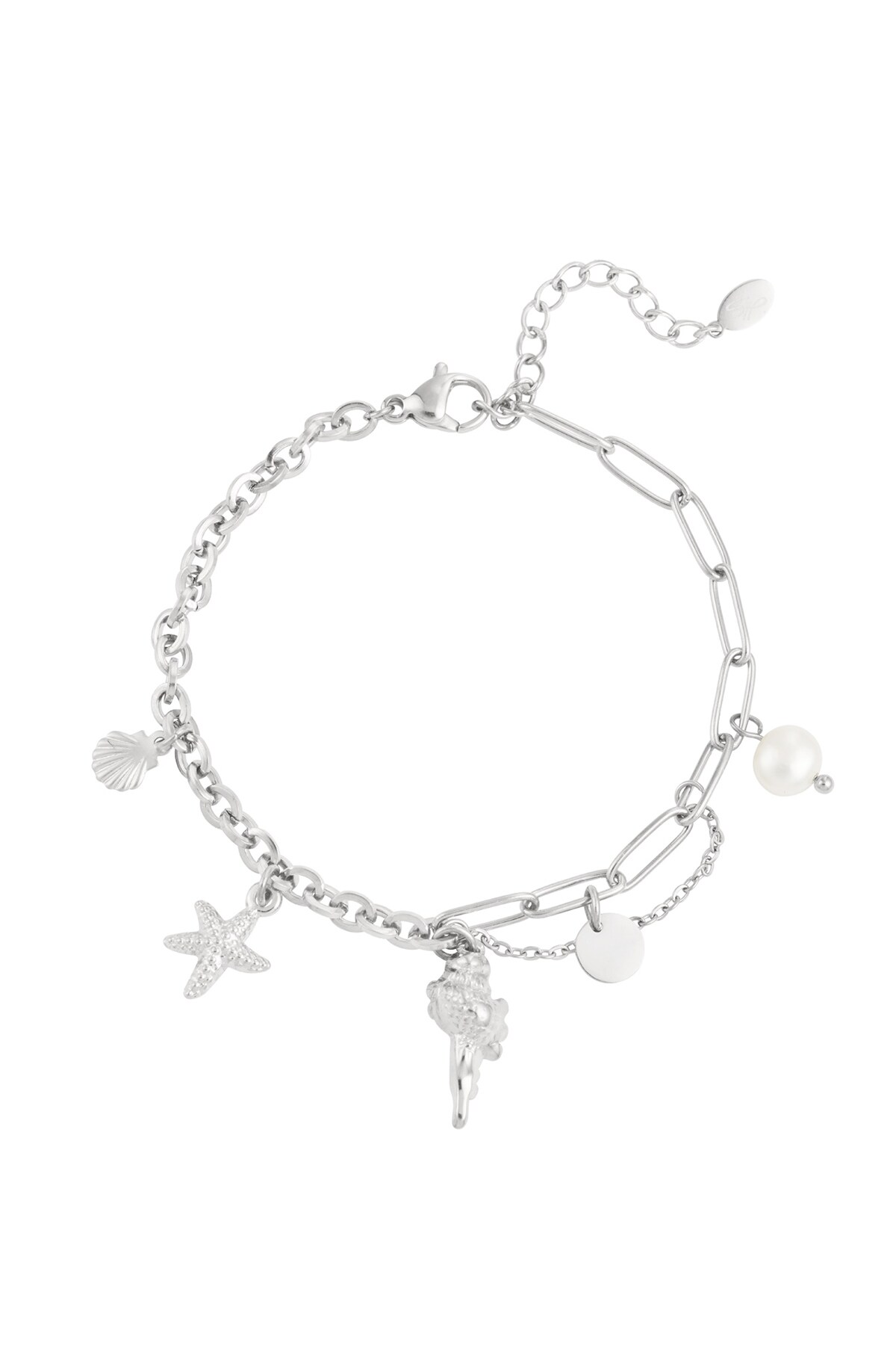 Link bracelet charms - Silver color h5 